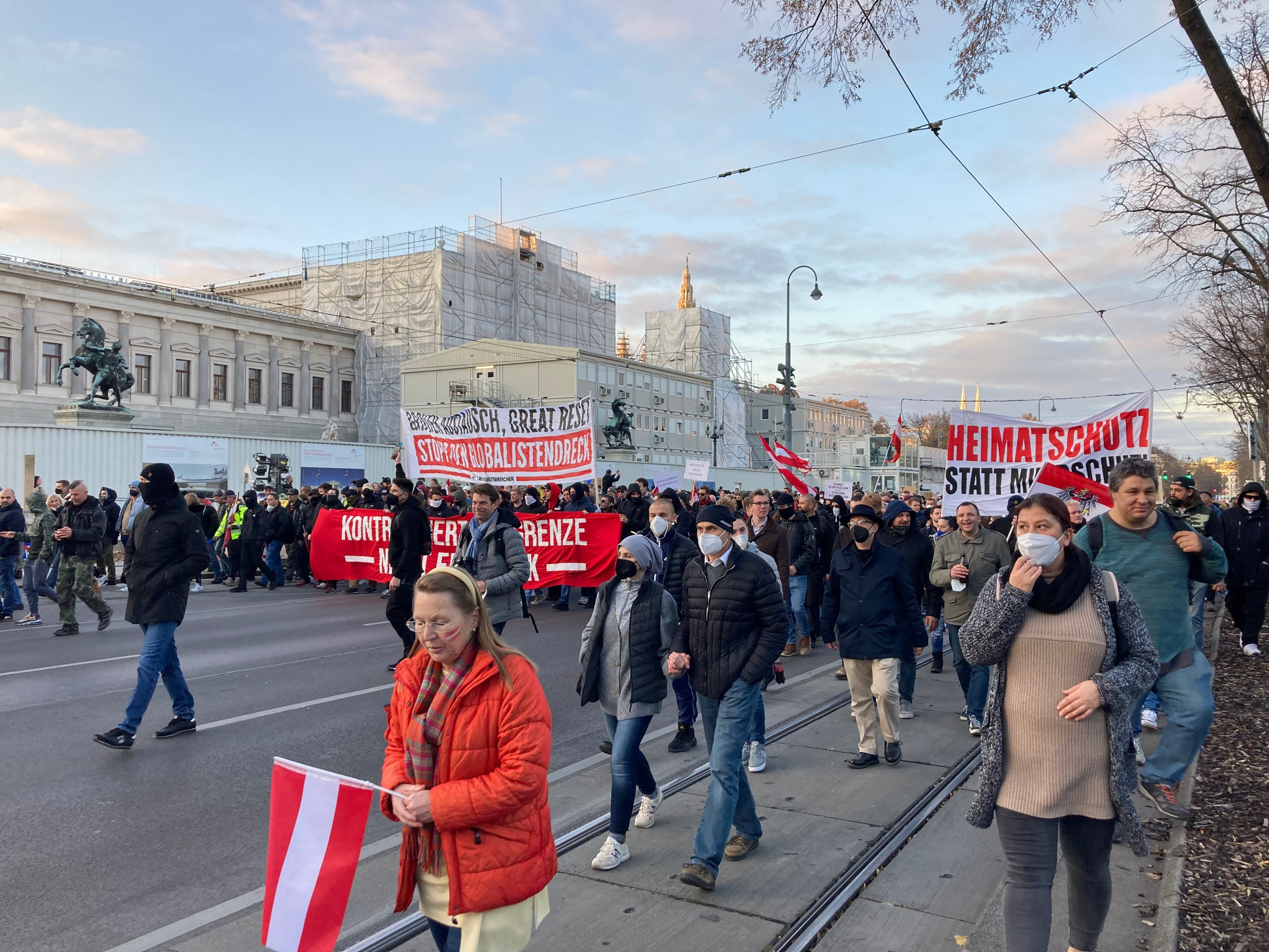 Protest ve Vídni - Demonstrace ve Vídni (1/8)