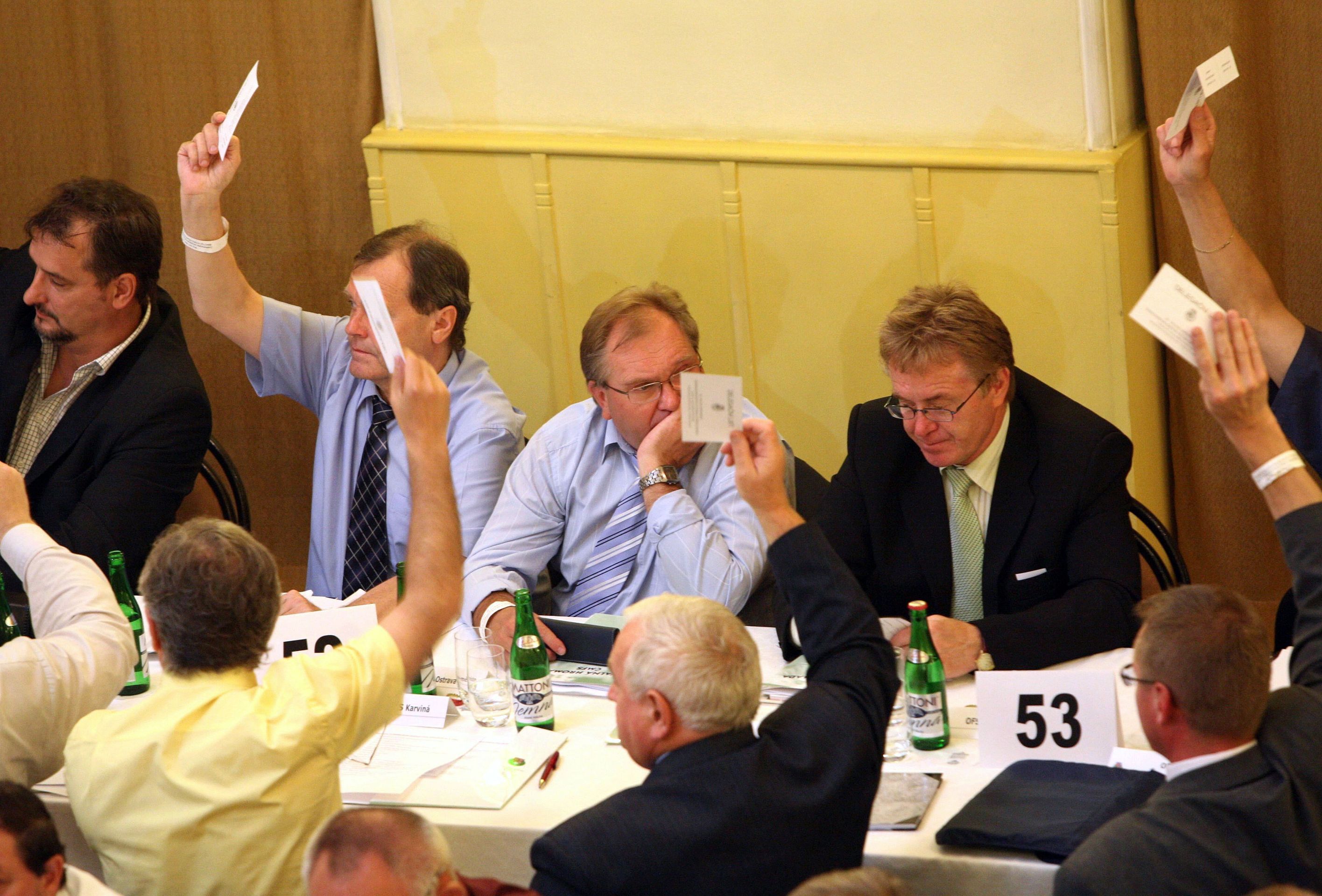 Hlasující delegáti na volební valné hromadě ČMFS 27. června - GALERIE: Volební valná hromada ČMFS 27. června (1/2)