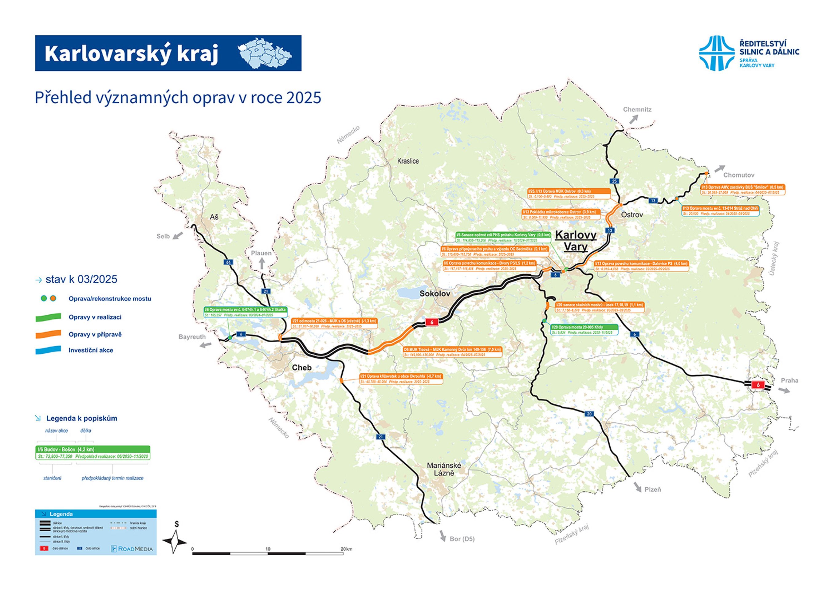 Karlovarský kraj - mapa oprav - Mapy oprav a výstavby (8/26)