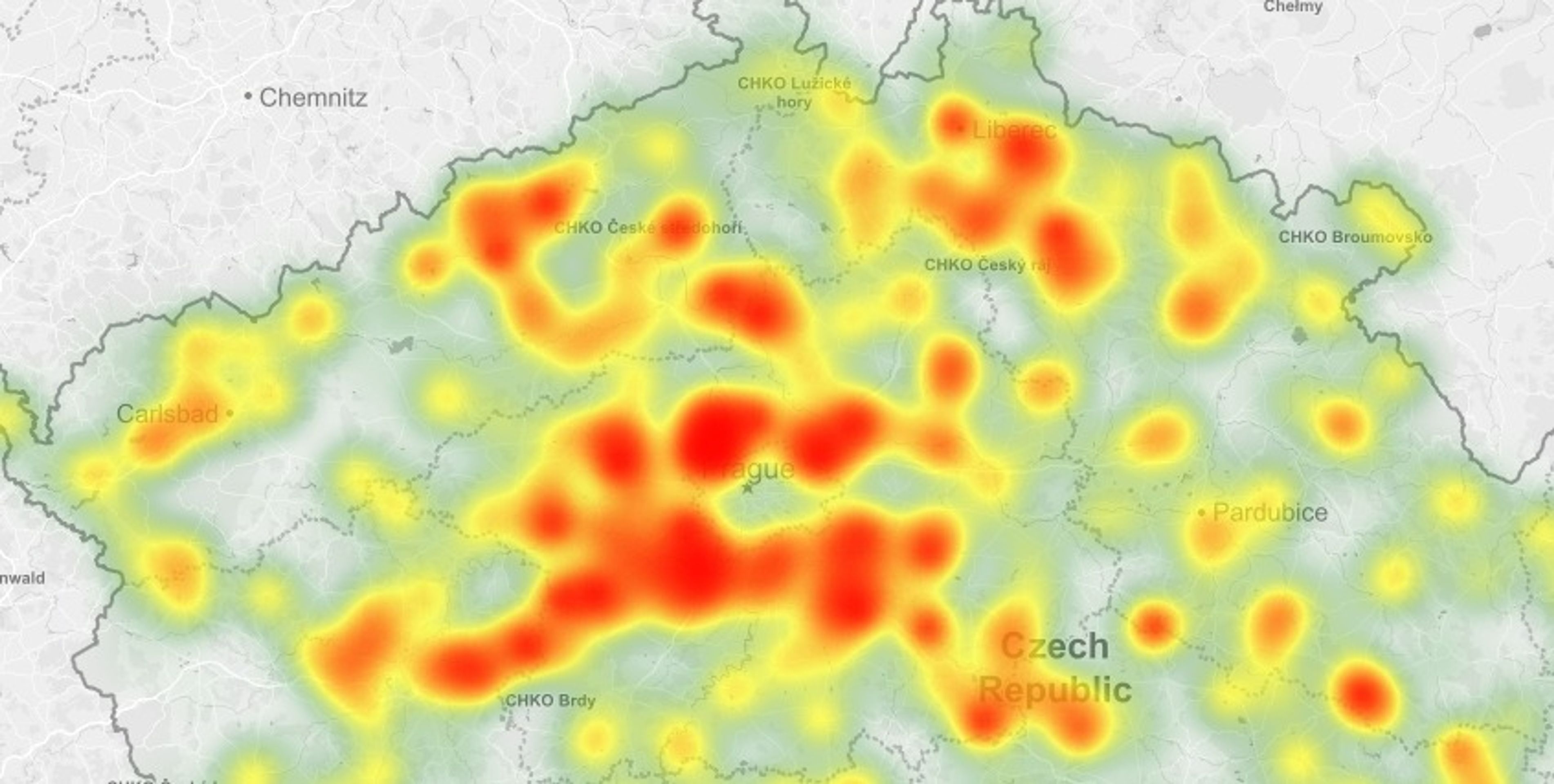 Aktivita klíšťat - 3 - GALERIE: Mapa aktivity klíšťat (2/3)