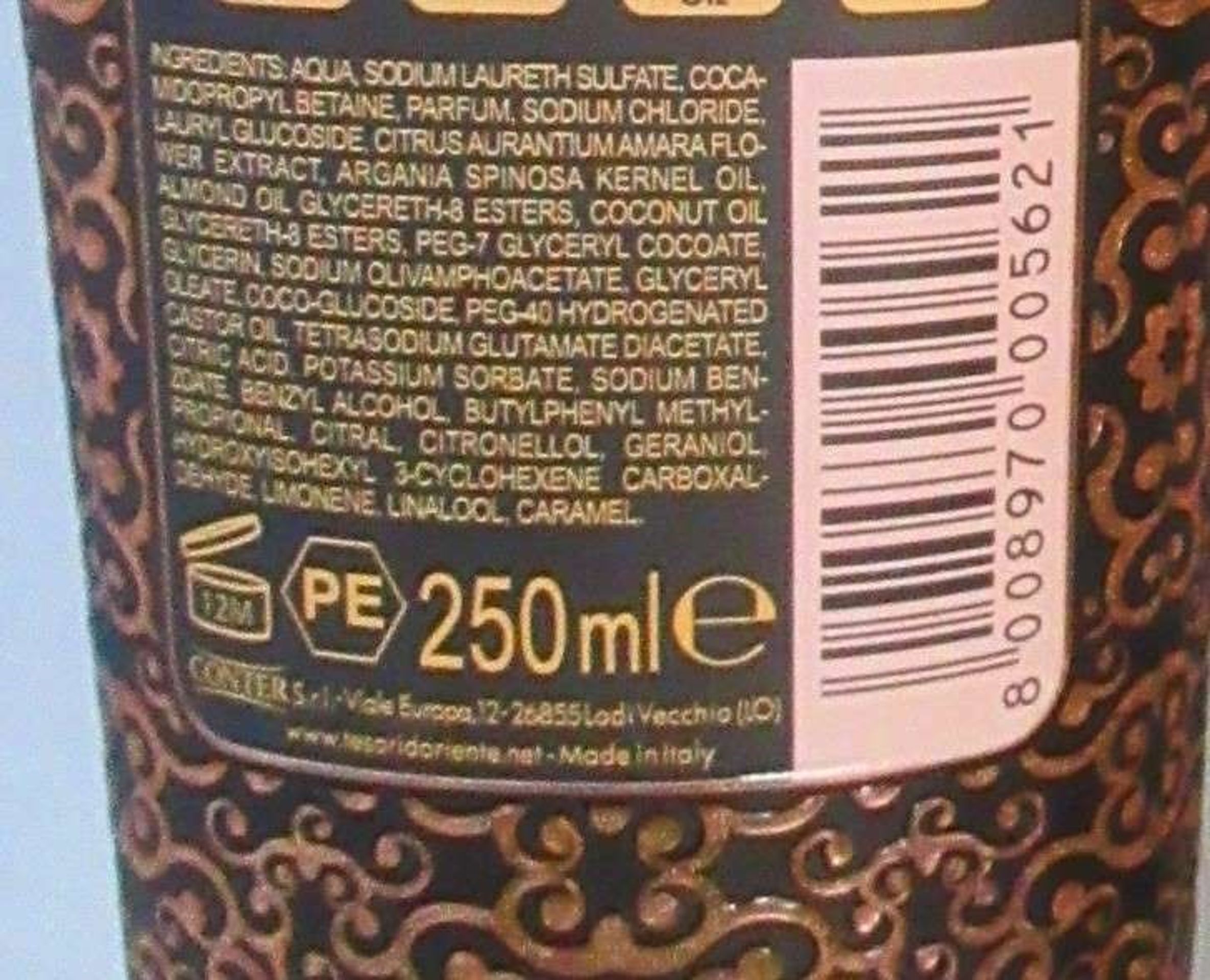 Sprchový krém Tesori d´Oriente HAMMAM (2) - Zdraví nebezpečná kosmetika (3/19)