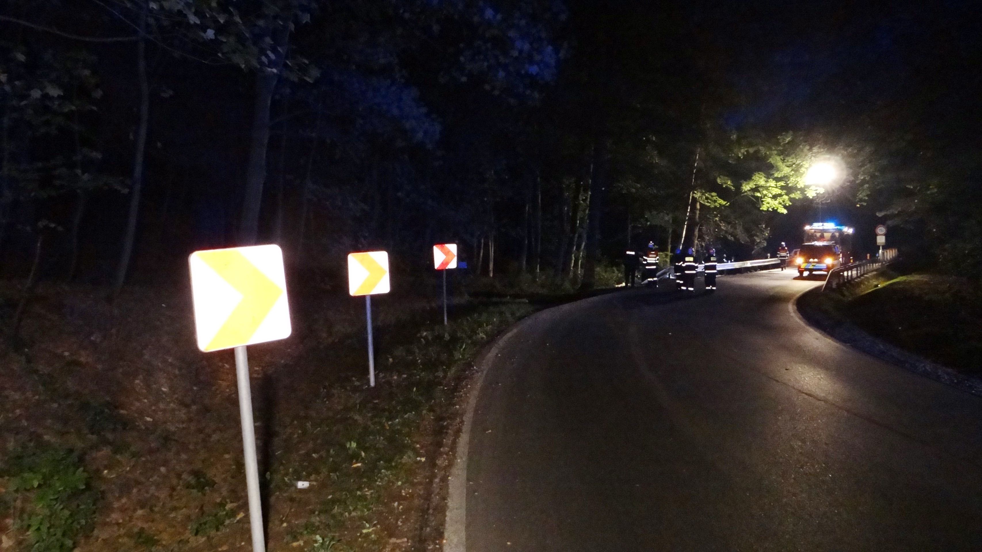 Auto skončilo v lese, oba muži leželi v bezvědomí opodál - GALERIE: Vážná nehoda u Prahy (5/5)
