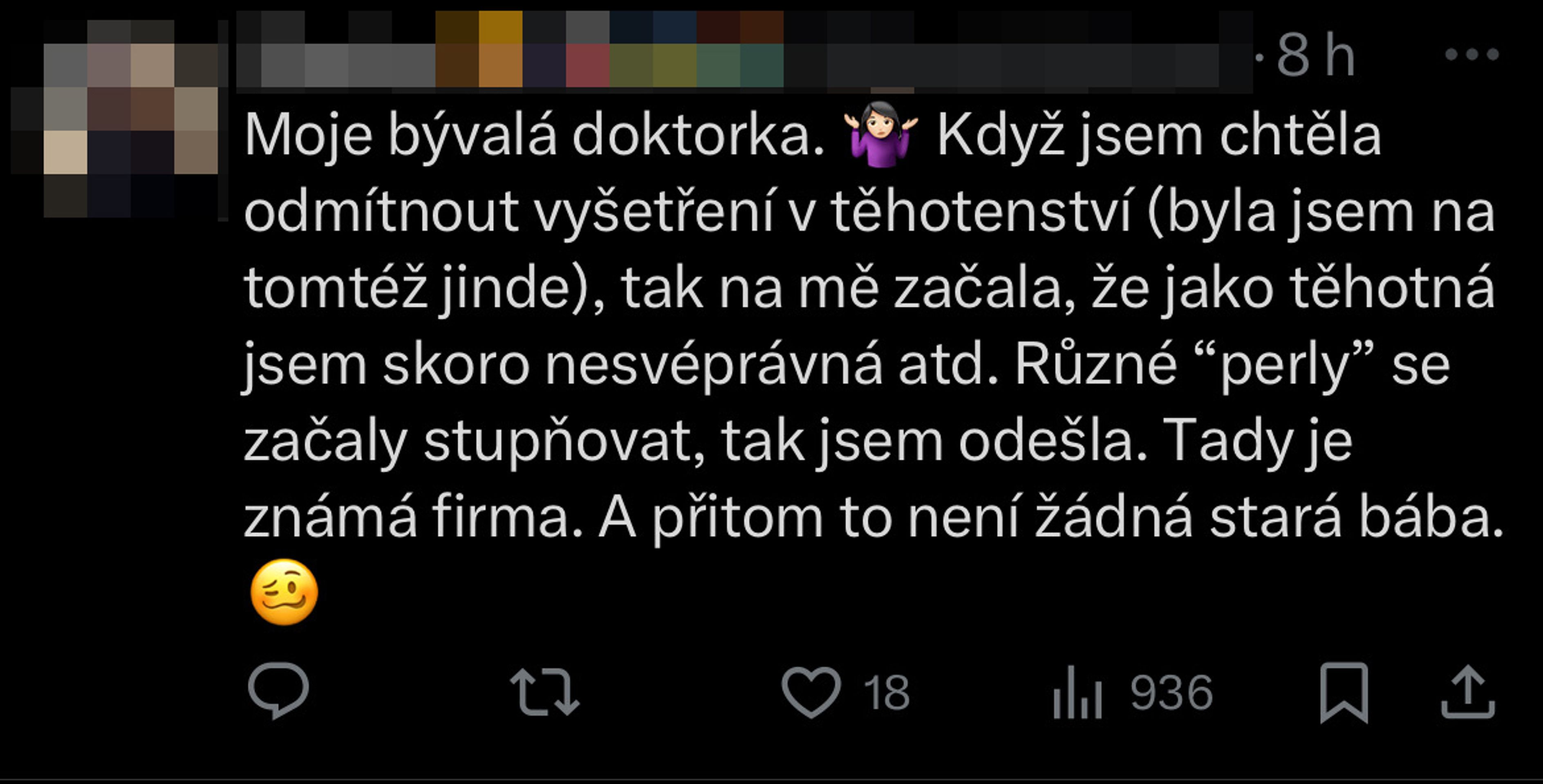 Reakce na chování gynekoložky Instagram (4) - Reakce na chování gynekoložky (2/5)