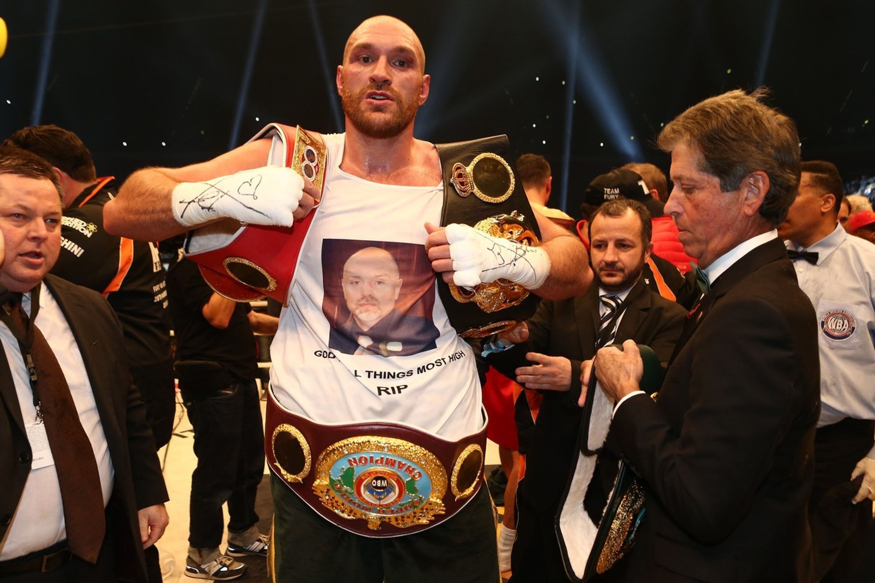 Tyson Fury po vítězství nad Vladimirem Kličkem - GALERIE: Vladimir Kličko vs. Tyson Fury (1/2)
