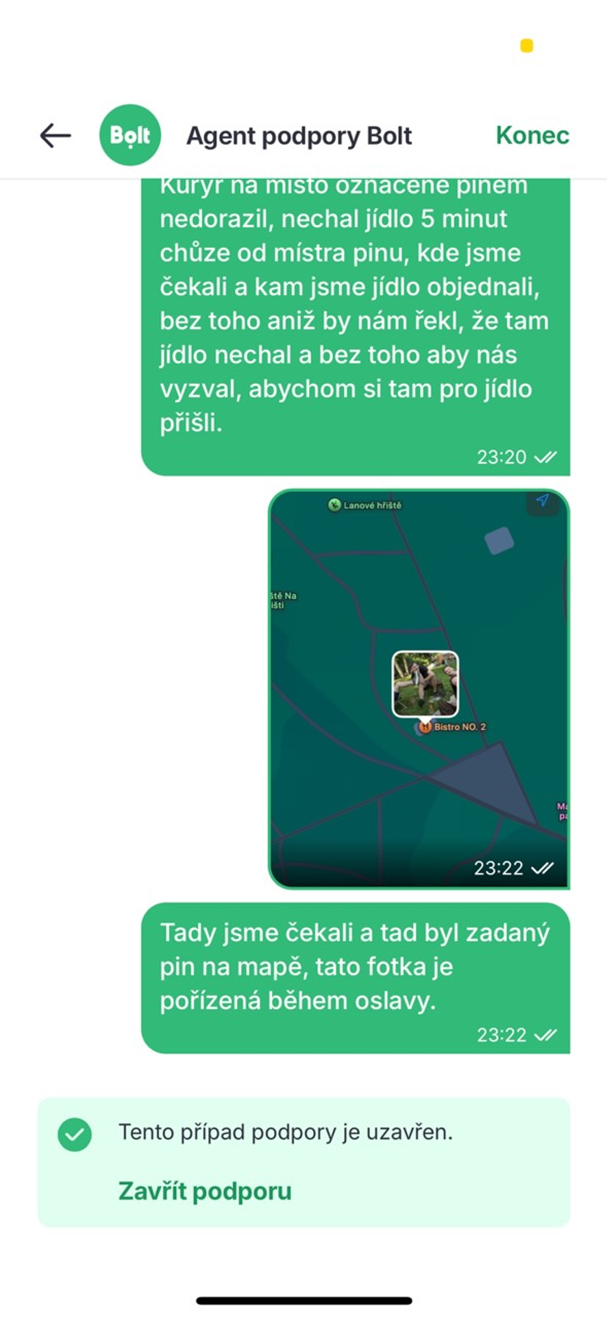 Obrázek 7 - Komunikace se službou Bolt (7/10)
