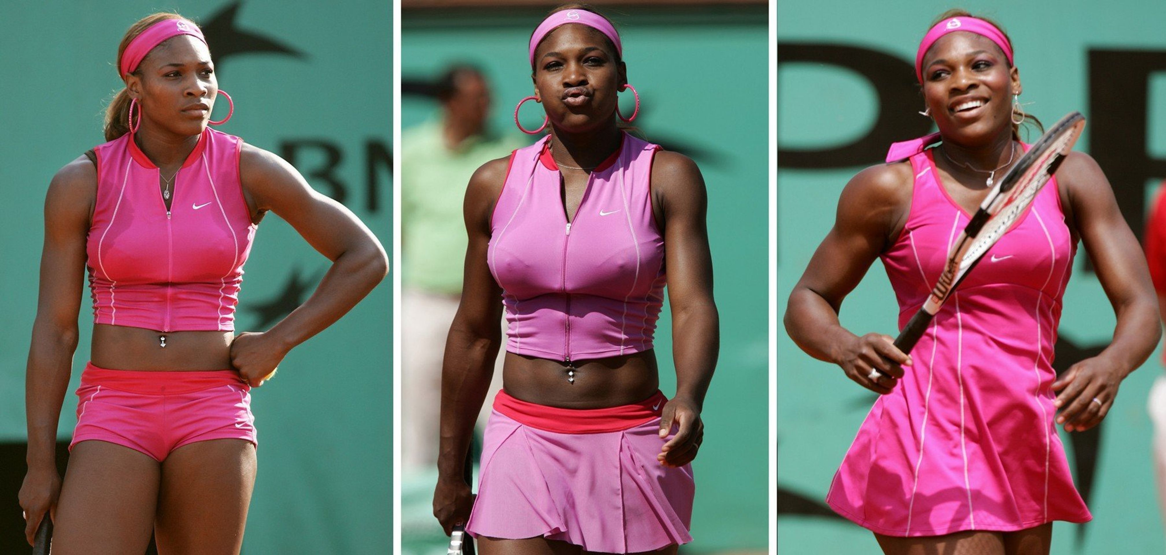 Na Australian Open 2004 zvolila Serena výrazně růžovou barvu - GALERIE: Serena Williamsová a její převleky (3/6)
