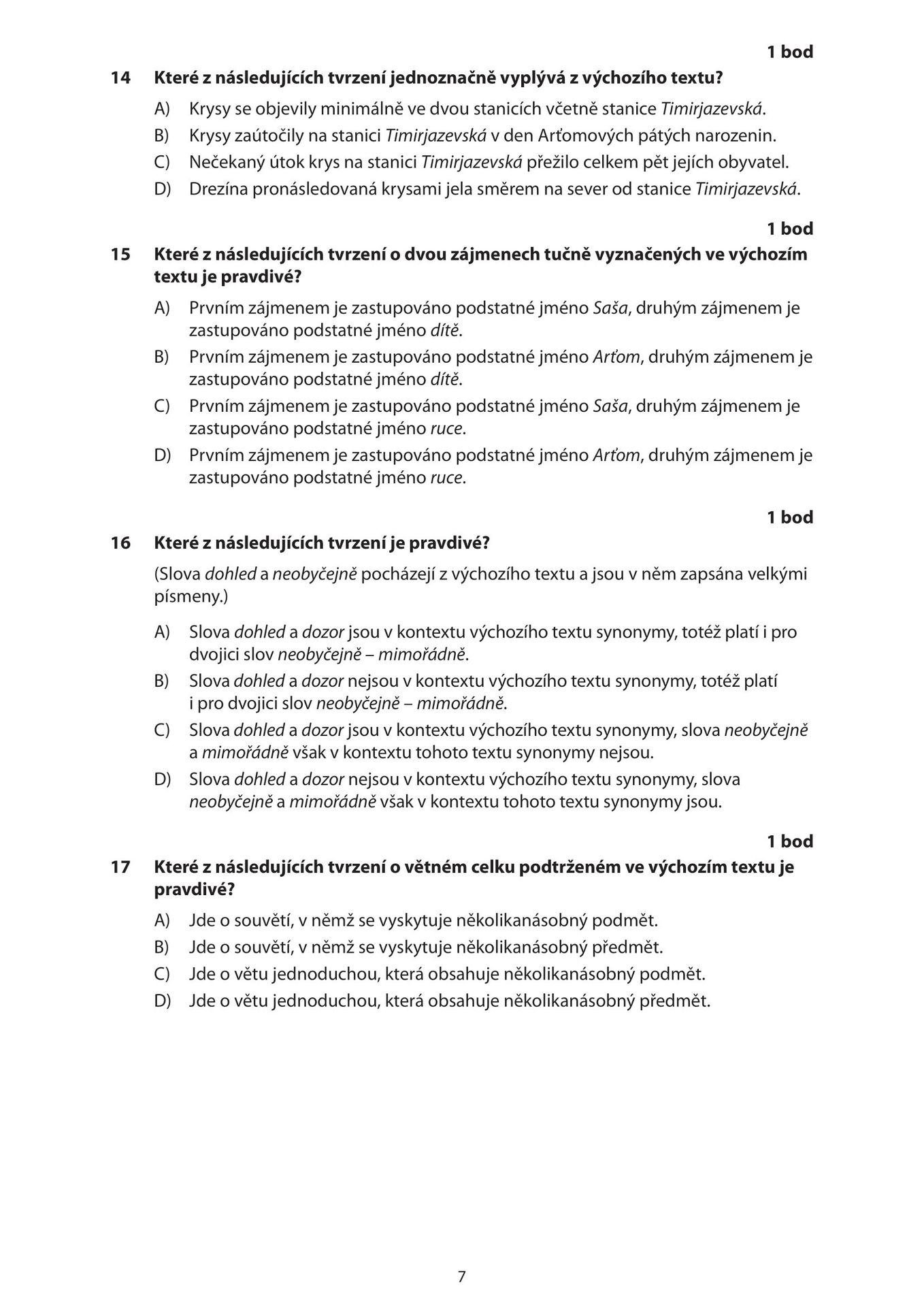 maturita-cestina-jaro-2023-test-07 - Maturita z českého jazyka a literatury 2023 (7/12)