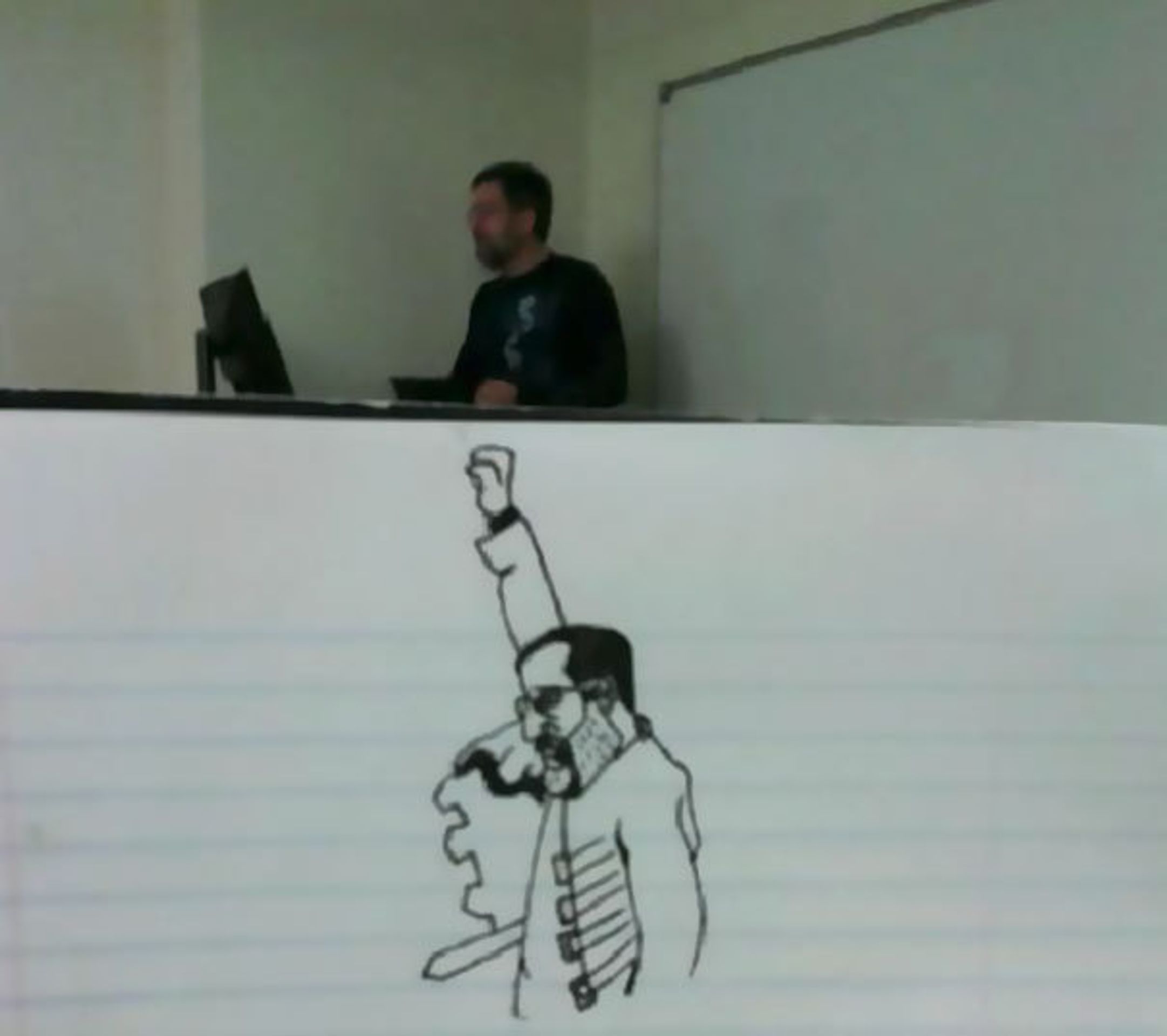 Student kreslil celý semestr svého profesora - 10 - GALERIE: Student kreslil celý semestr svého profesora (10/10)