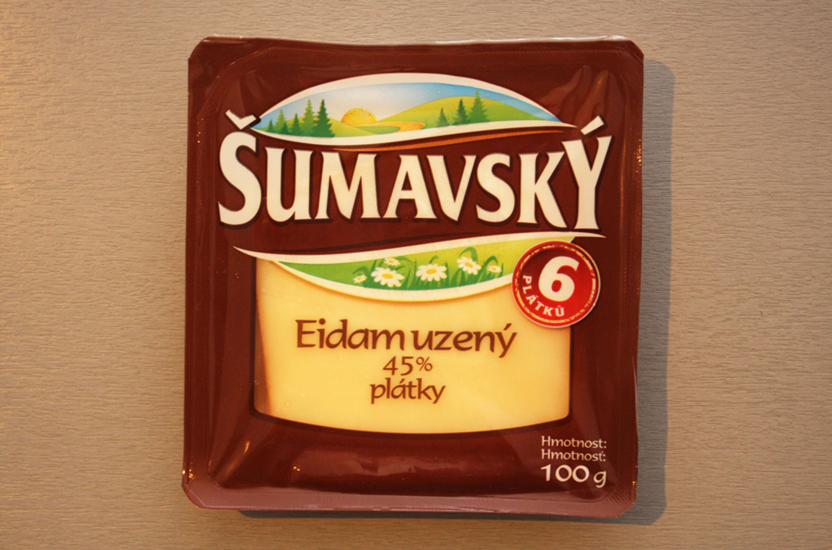Test - uzené sýry - Šumavský - GALERIE: Test uzených plátkových sýrů (9/14)