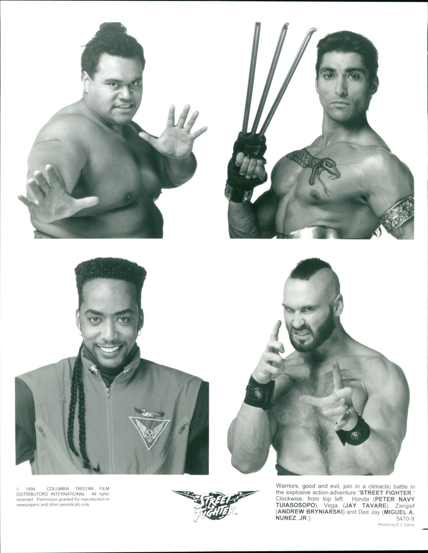 Peter Navy Tuiasosopo, Jay Tavare, Andrew Bryniarski a Miguel A. Nunez, Street Fighter (1994) - Peter Navy Tuiasosopo (2/3)