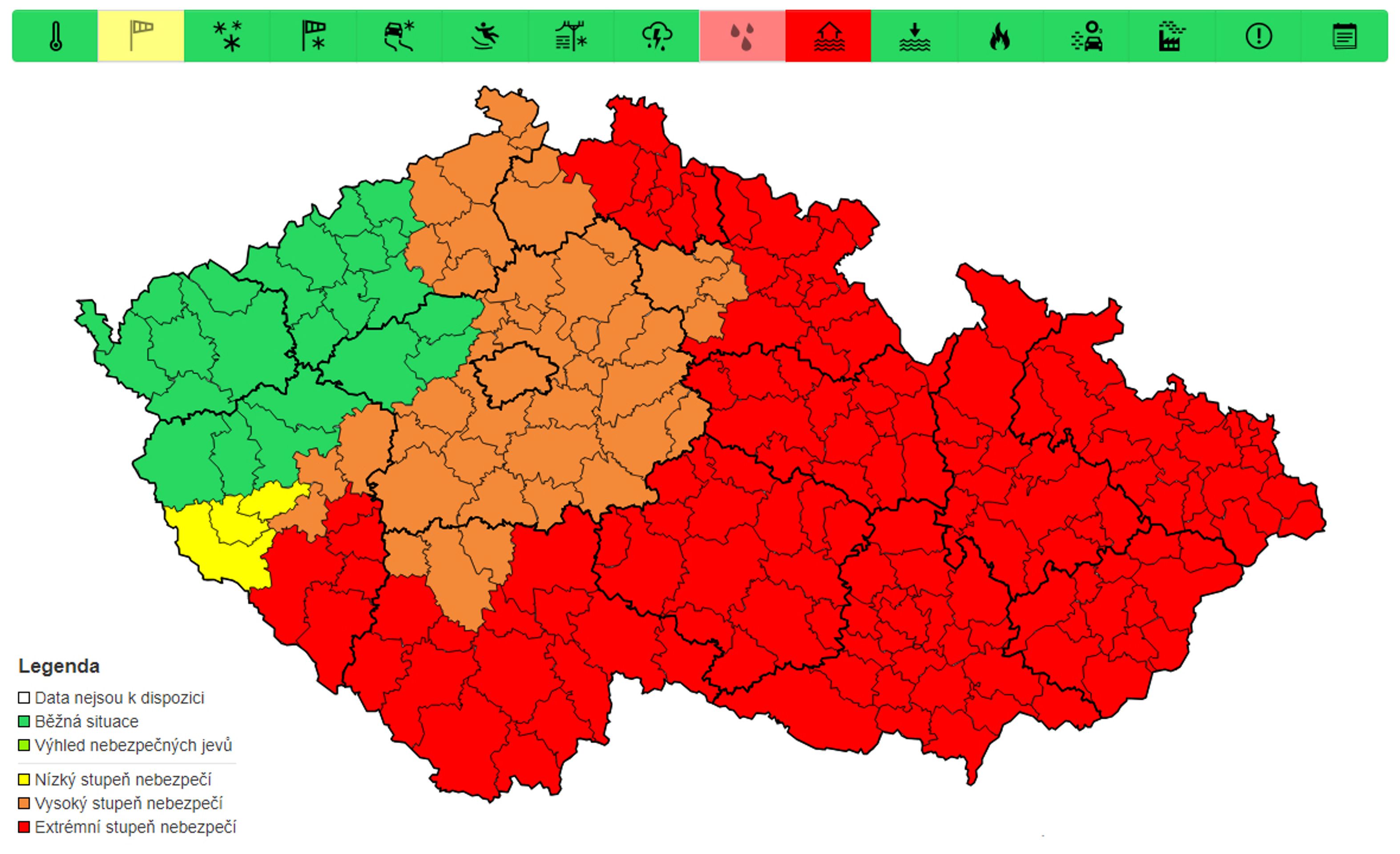 Výstraha před povodní, 13. 9. a 14. 9. 2024 - Výstrahy na následující dny (3/4)