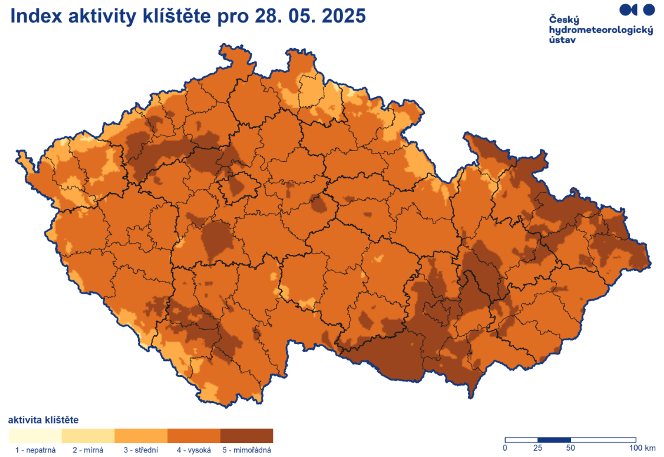 Aktivita klíšťat 28. 5. 2025 - Aktivita klíšťat 27.-29. 5. 2025 (2/3)
