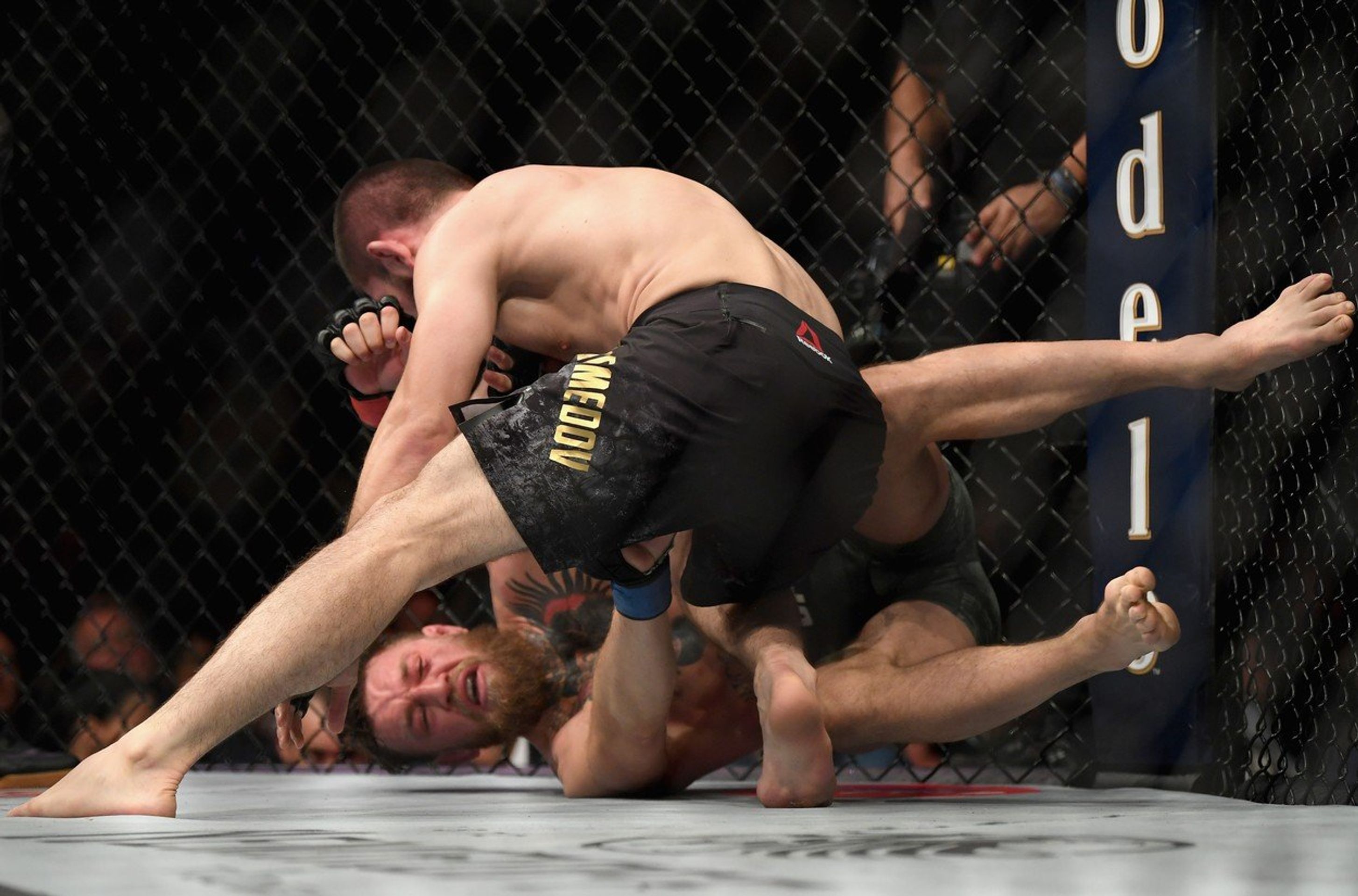Khabib vs. Conor - GALERIE: Khabib ovládl souboj s McGregorem, pak se strhla bitka (4/4)