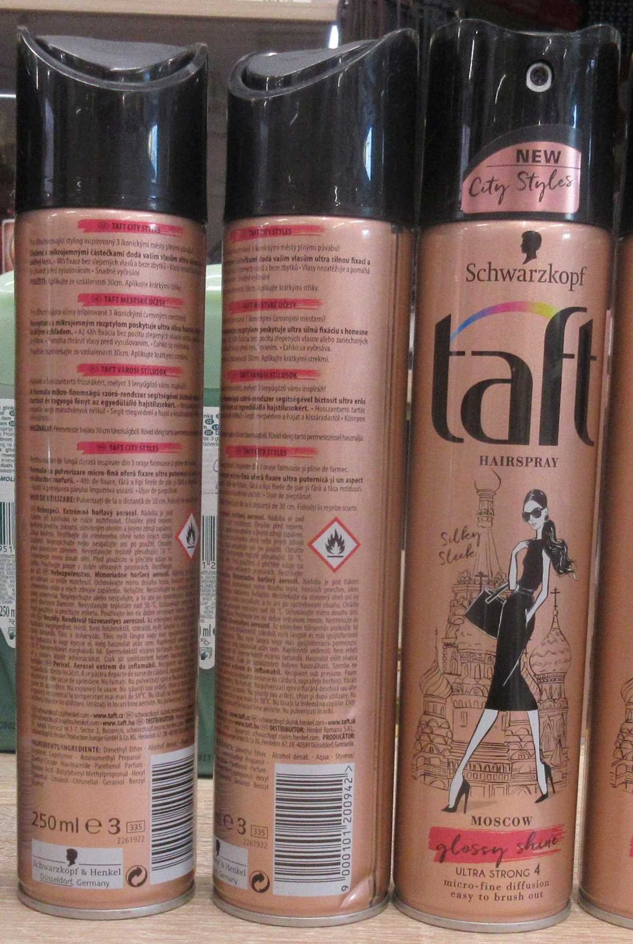 Schwarzkopf HAIRSPRAY MOSCOW glosy shine Ultra STRONG 4 City Styles - Nebezpečná kosmetika (4/4)