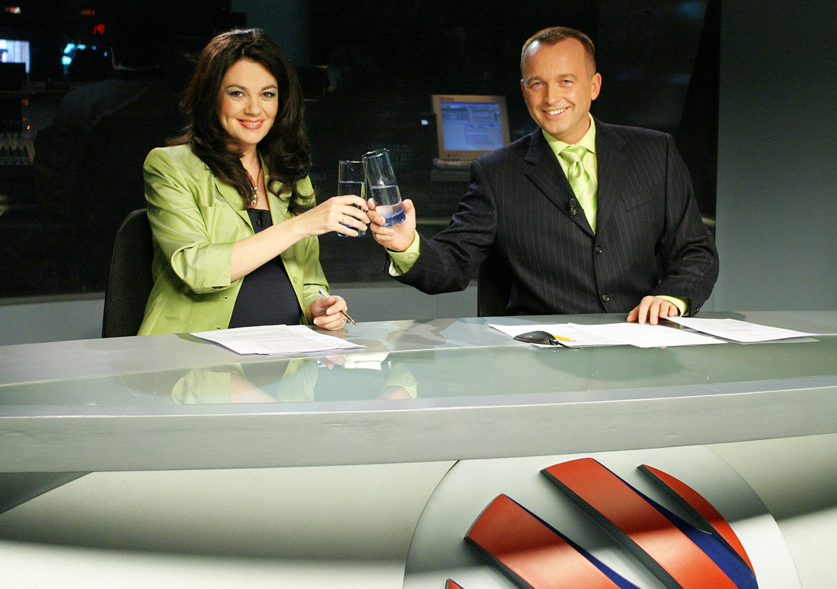 První moderátorská dvojice Televizních novin Stanislava Wanatowiczová ...