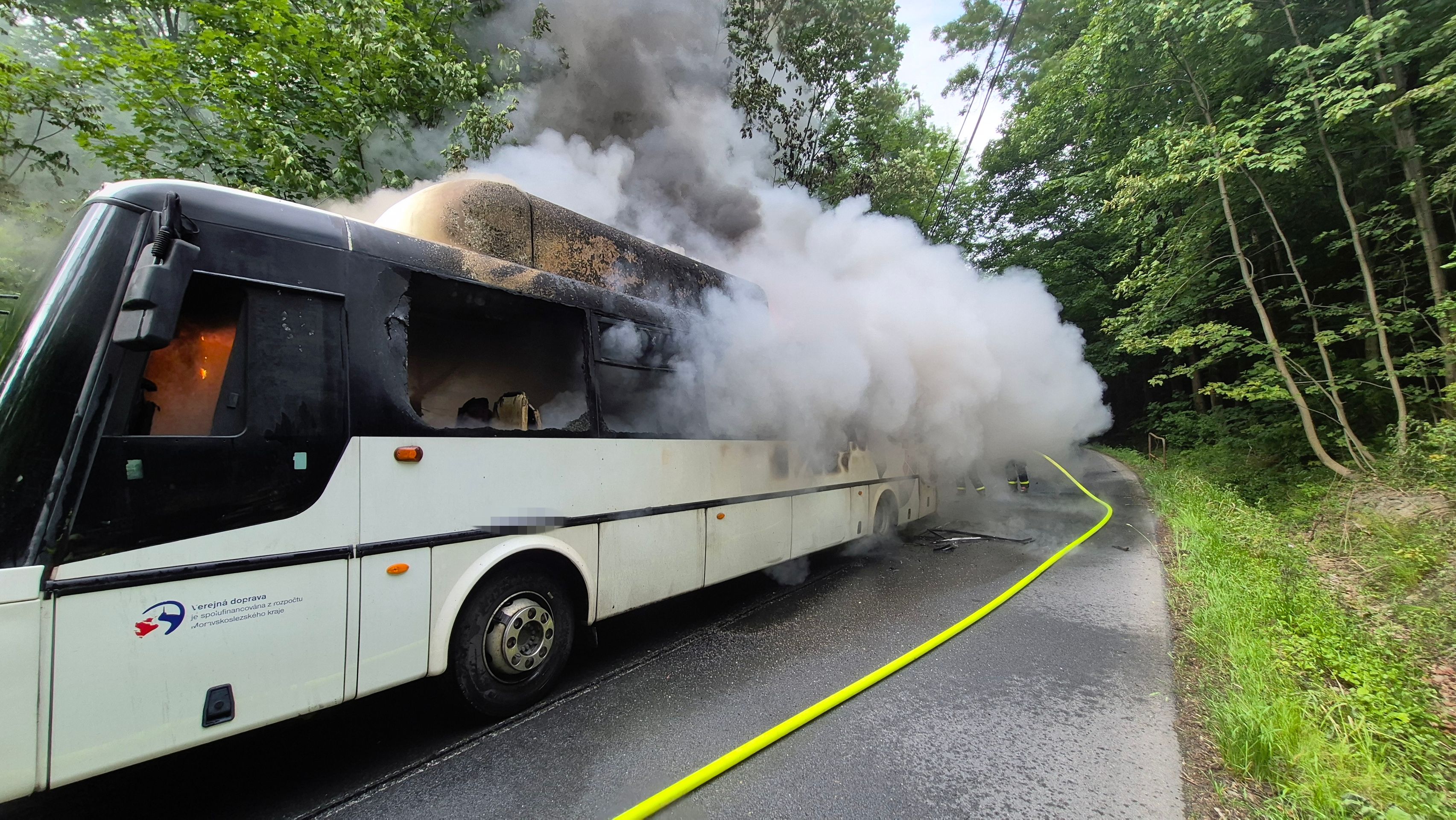 Požár autobusu ve Vítkově - Požár autobusu ve Vítkově (4/4)