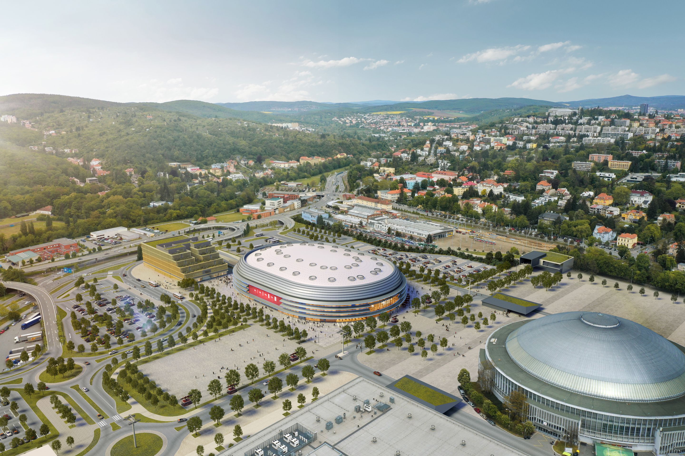 Vizualizace nové hokejové arény v Brně - Vizualizace nové arény v Brně (6/9)