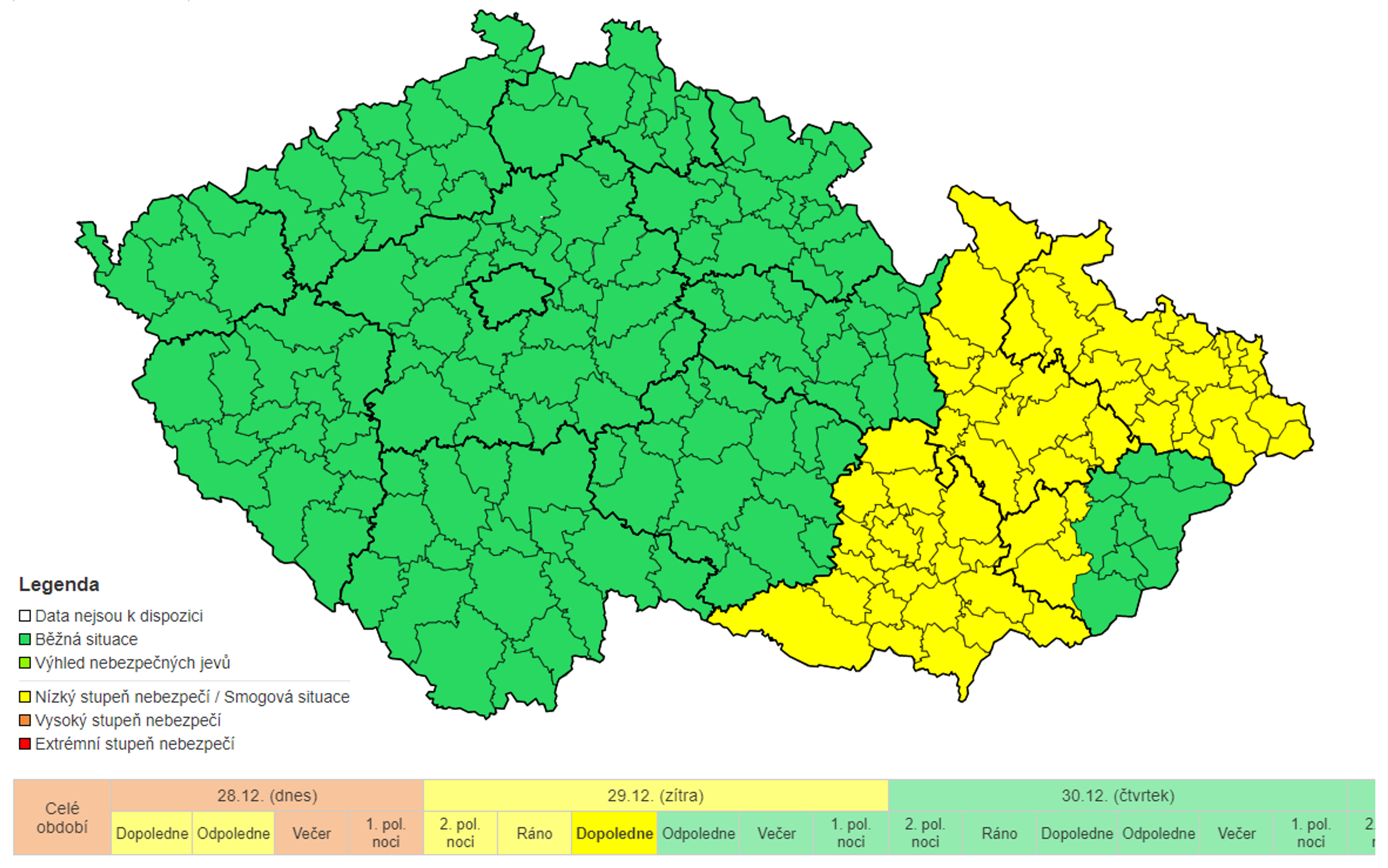 Výstraha před náledím - Výstraha ČHMÚ před náledím (4/4)