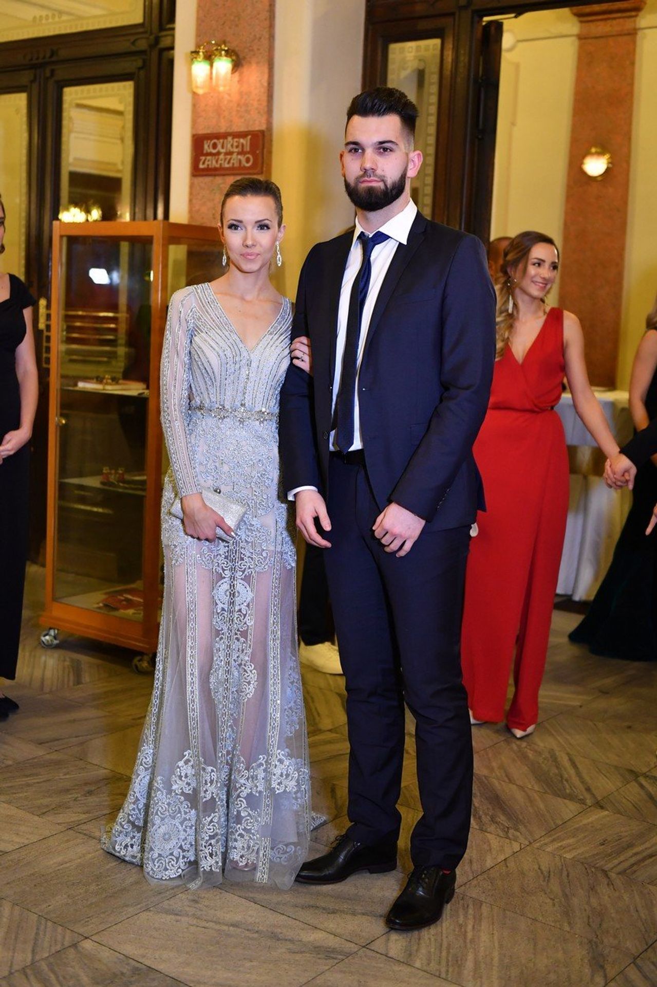 Tomáš Koubek s manželkou Janou - GALERIE: Fotbalisté vyvedli své patnerky na galavečer (4/5)