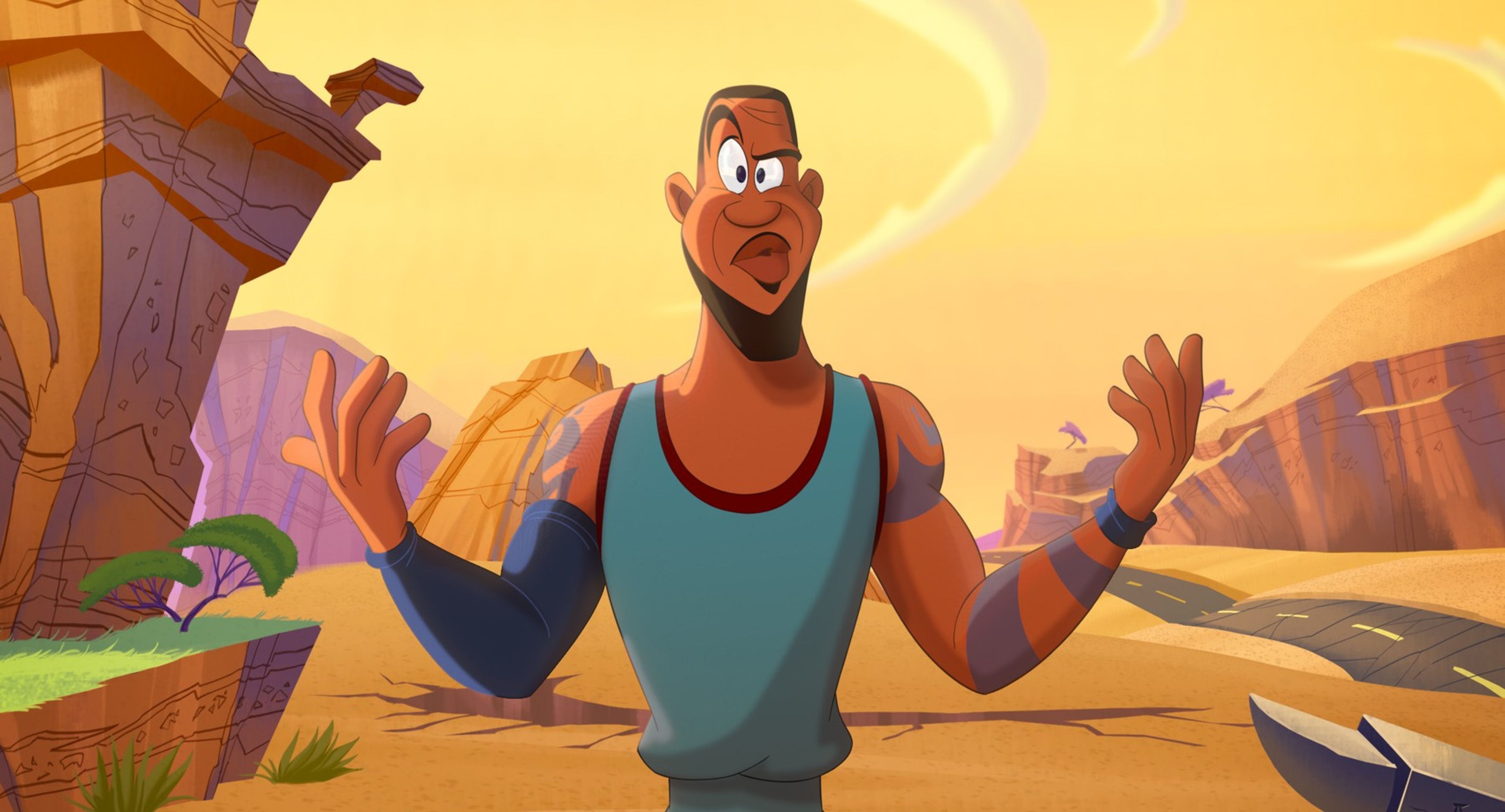 Animovaný Lebron James - GALERIE: První fotky LeBrona Jamese ve filmu Space Jam (1/8)