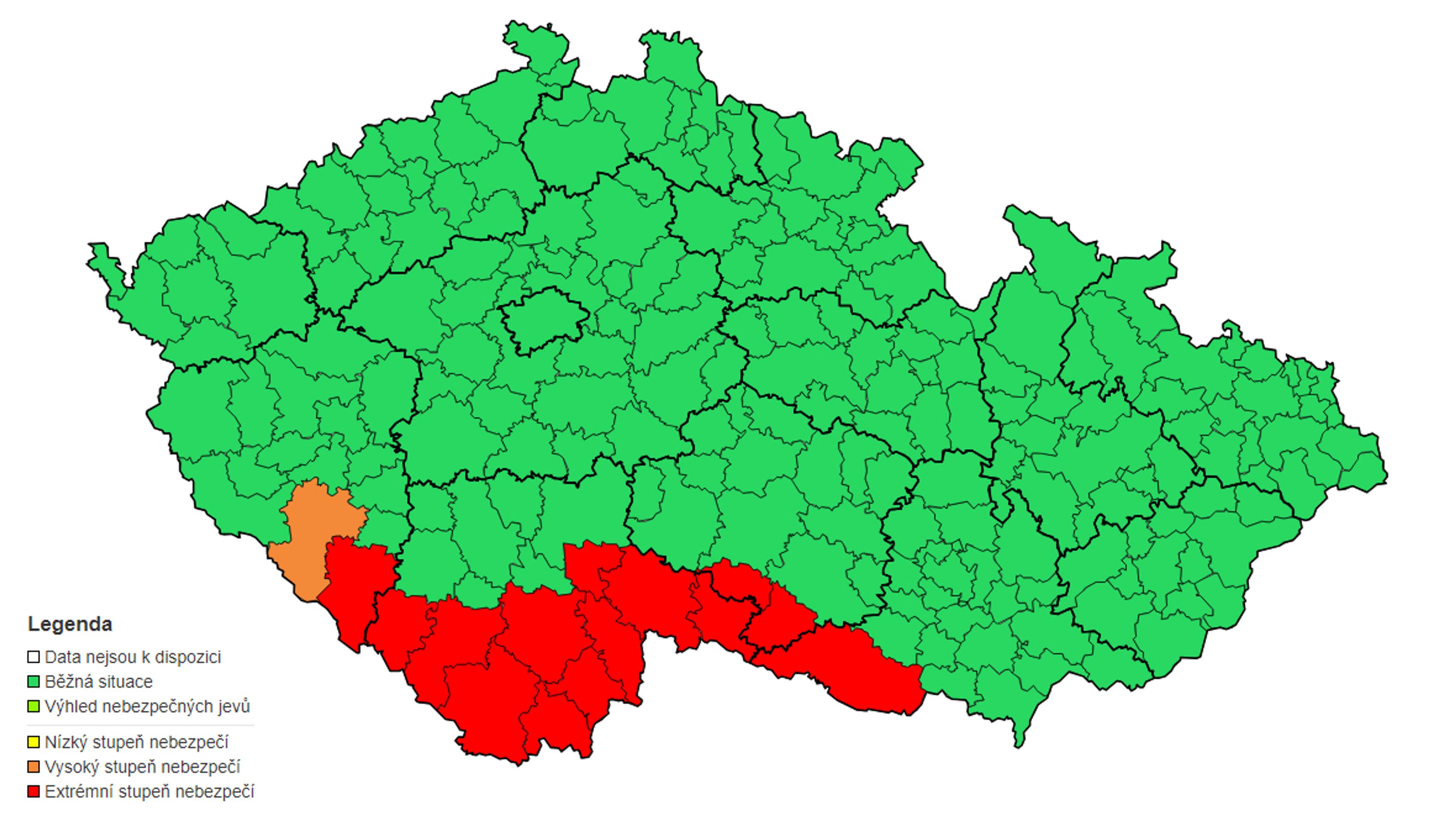 Výstraha před silným deštěm, 16. 9. 2024 - Výstrahy na nejbližší dny (3/3)