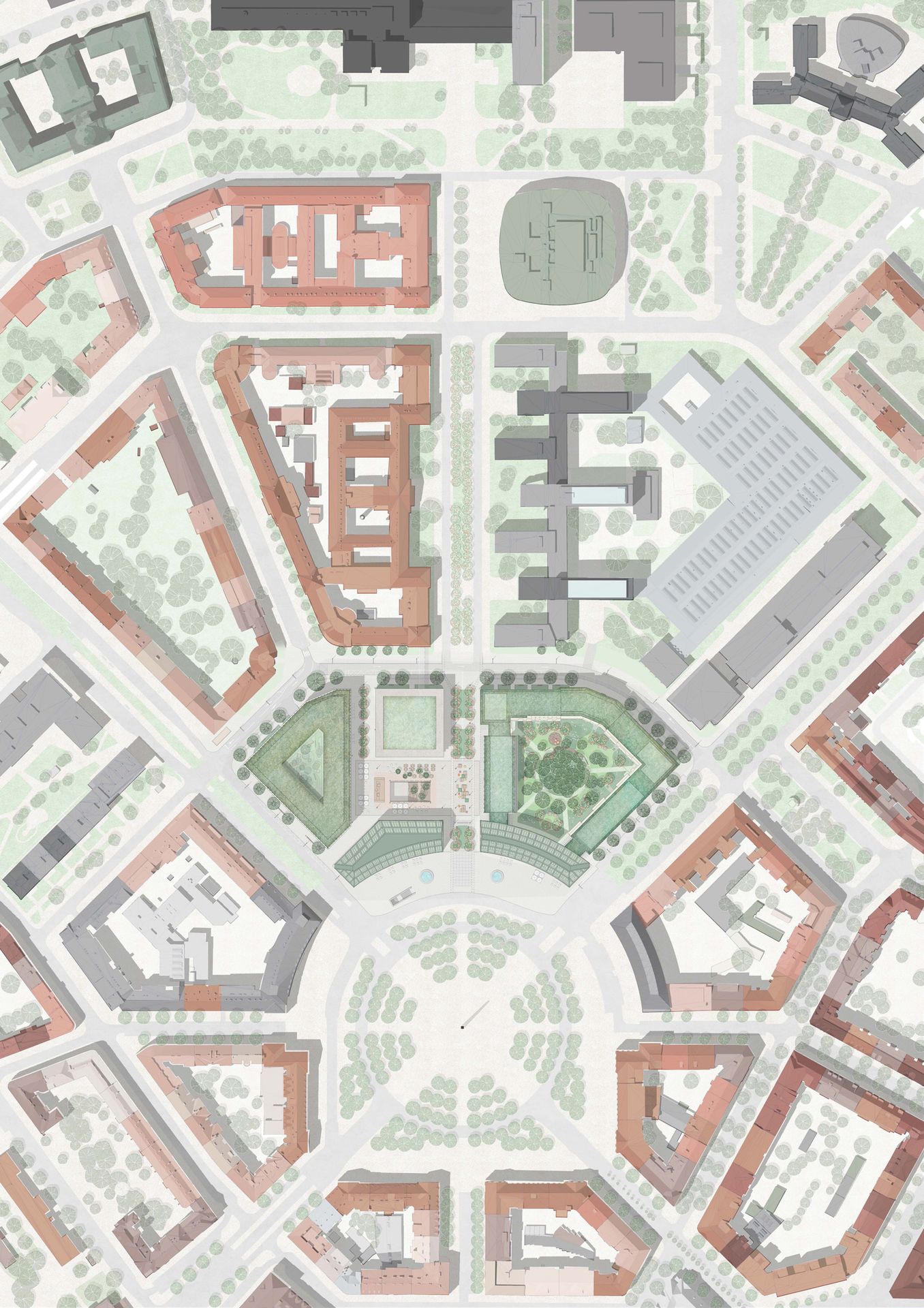 Tým 20 situace - Vítězné náměstí - soutěžní návrhy (10/20)