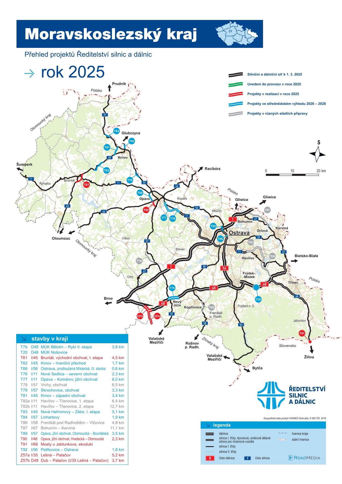Moravskoslezský kraj - mapa výstavby - Mapy oprav a výstavby (25/26)