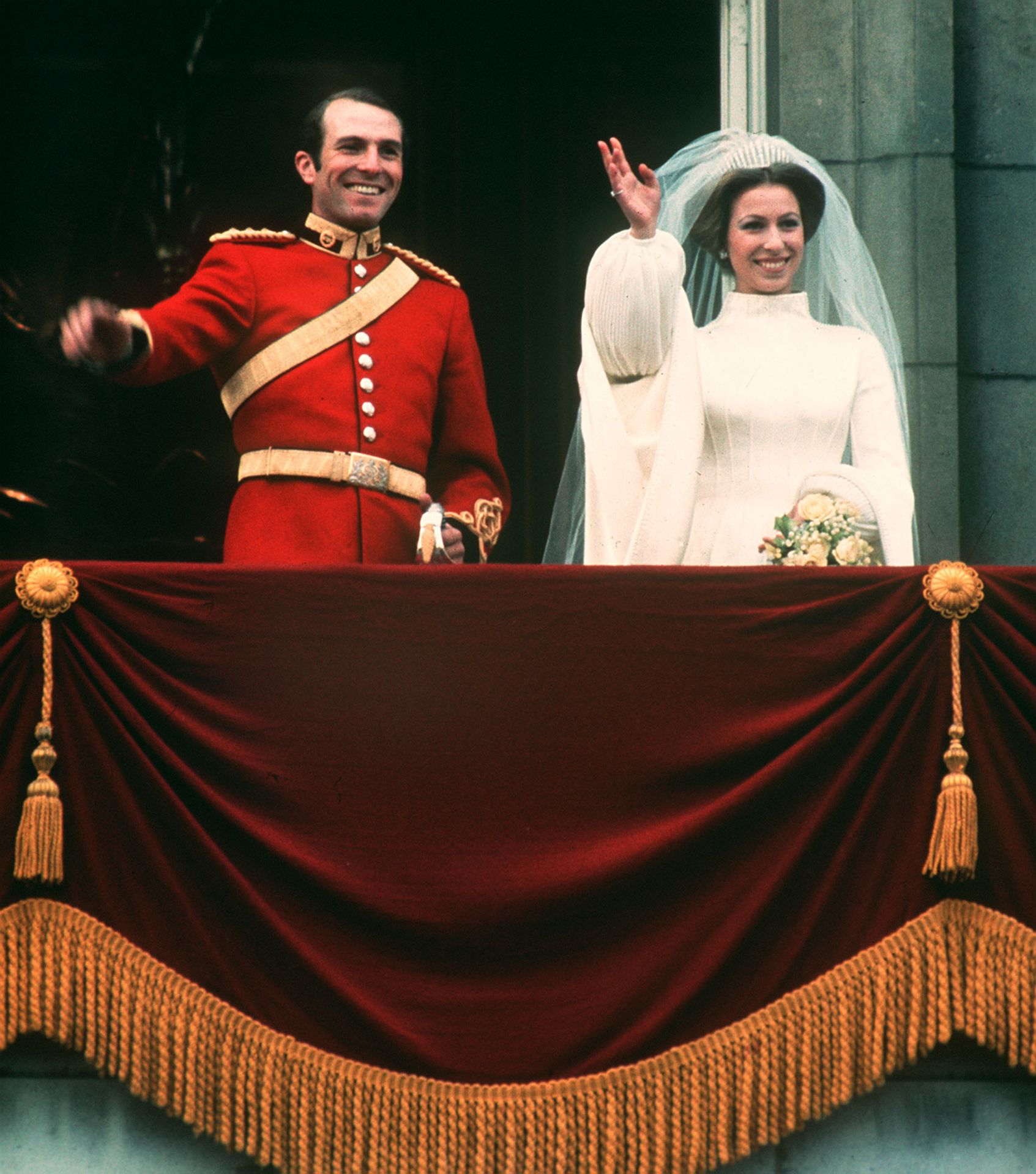 Princezna Anna a Mark Phillips ve svatební den, 14. 11. 1973 - Princezna Anna (10/13)