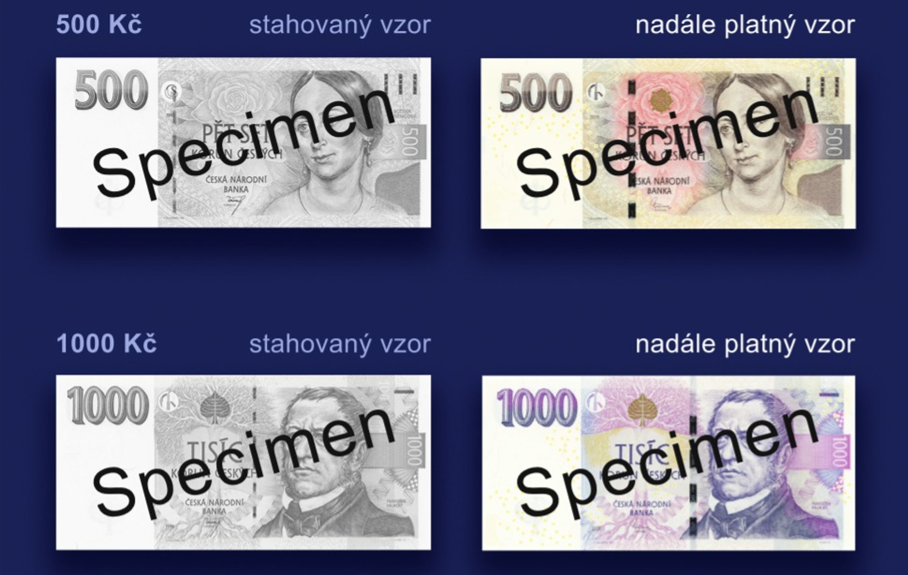 Bankovky stahované od roku 2022 - 2 - GALERIE: Vzory stahovaných bankovek (2/3)