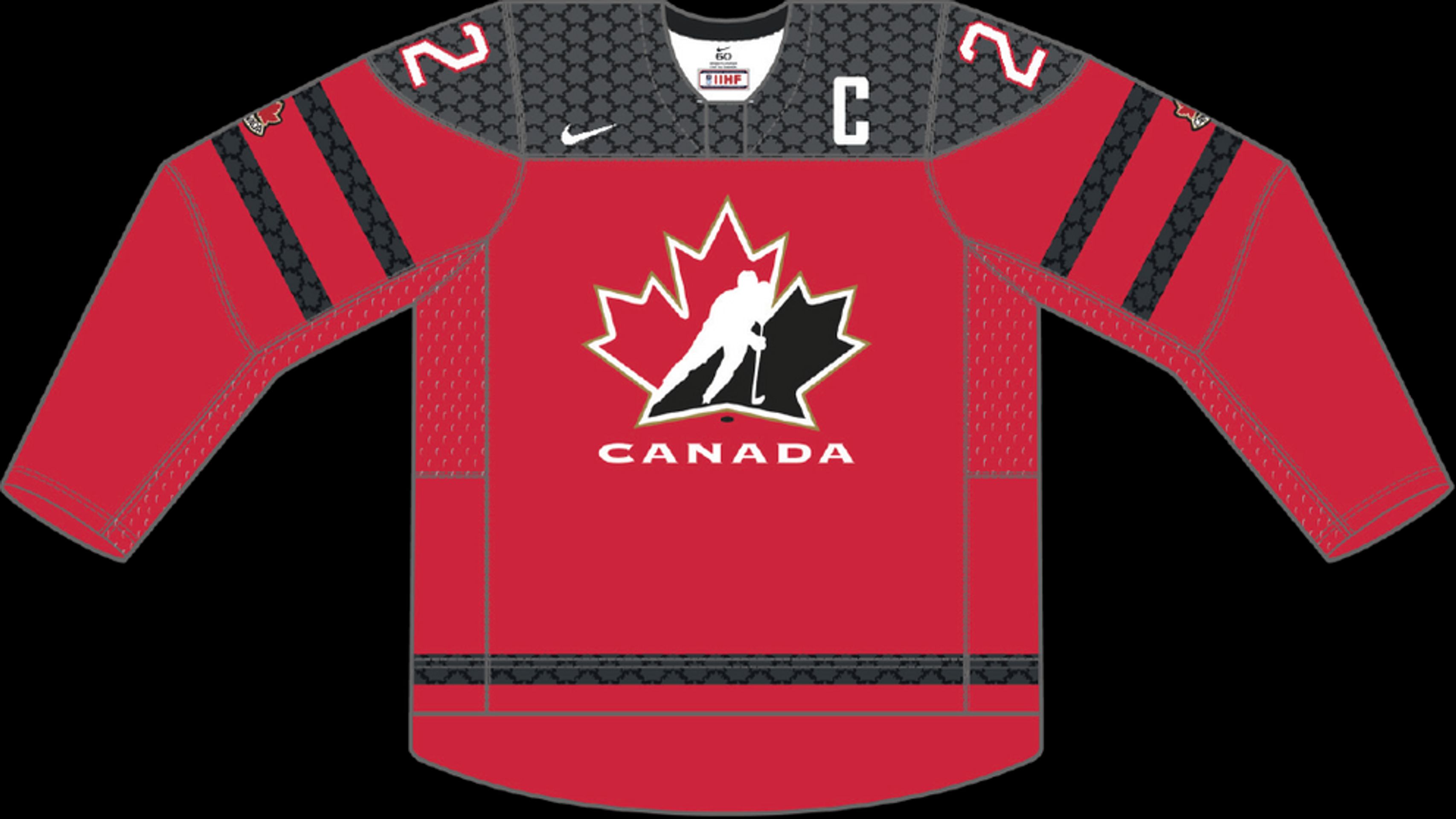 Venkovní dres Kanady - GALERIE: Dresy týmů na mistrovství světa v ledním hokeji (10/32)