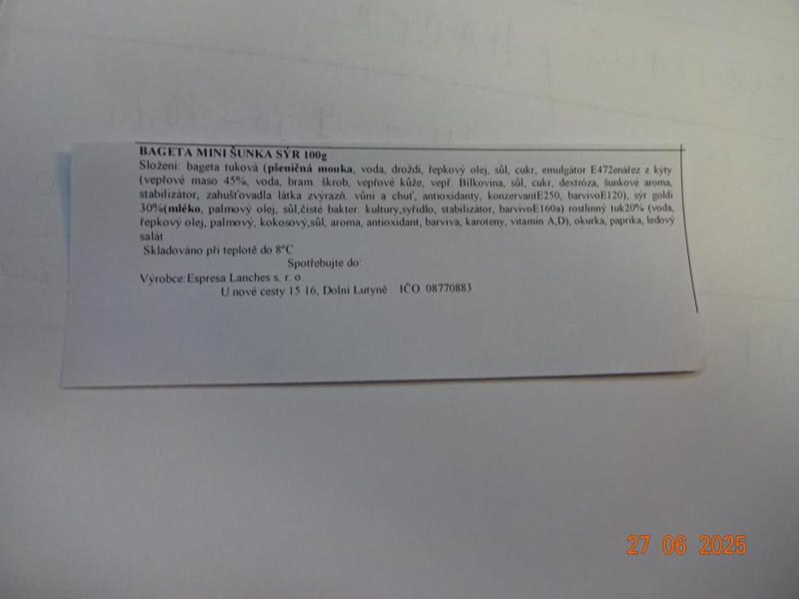 BAGETA MINI ŠUNKA SÝR 100 g (2) - Bagety (2/6)