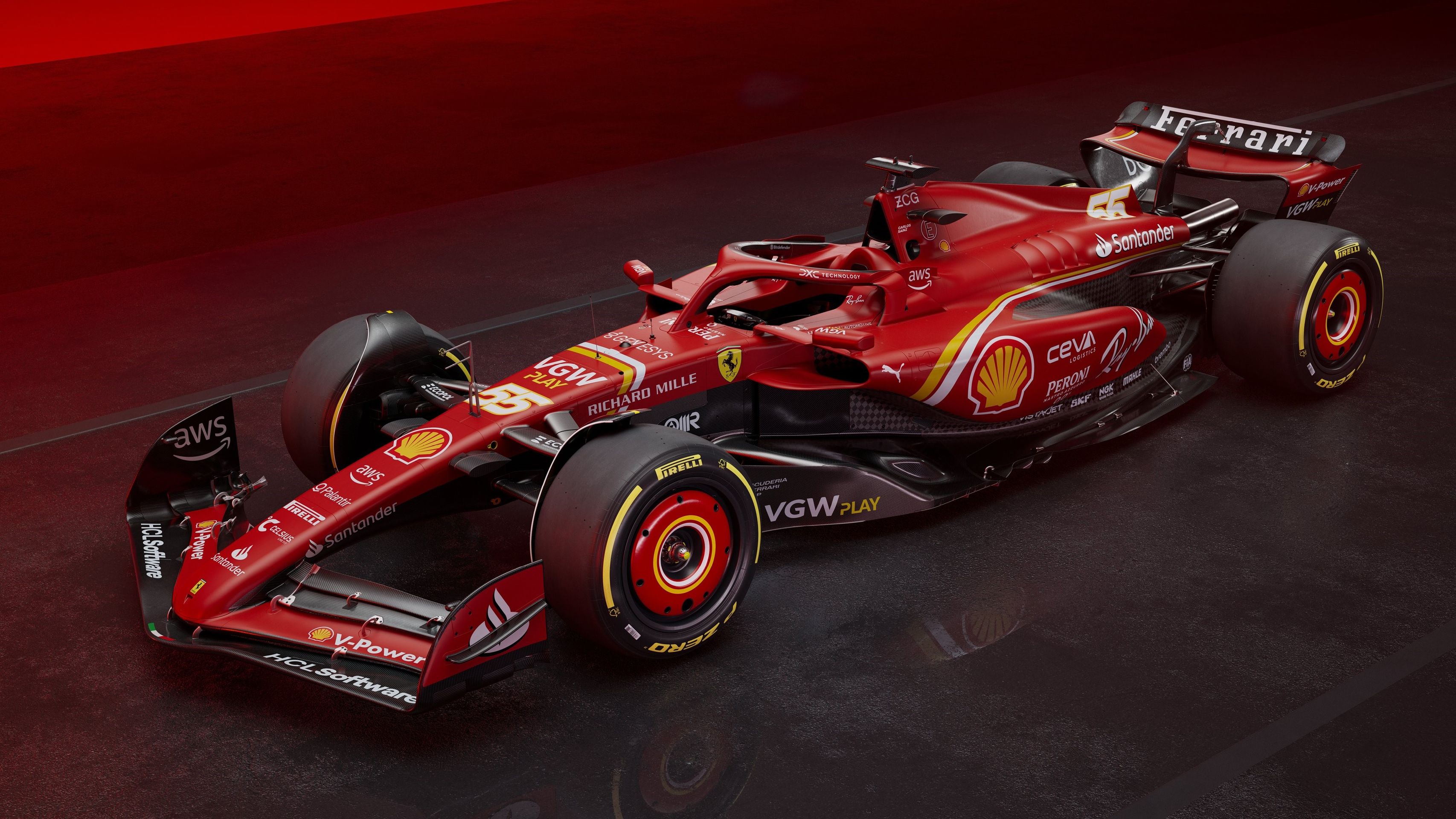 Monopost stáje Formule 1 Ferrari pro rok 2024 - Takhle vypadají monoposty Formule 1 pro rok 2024 (3/10)