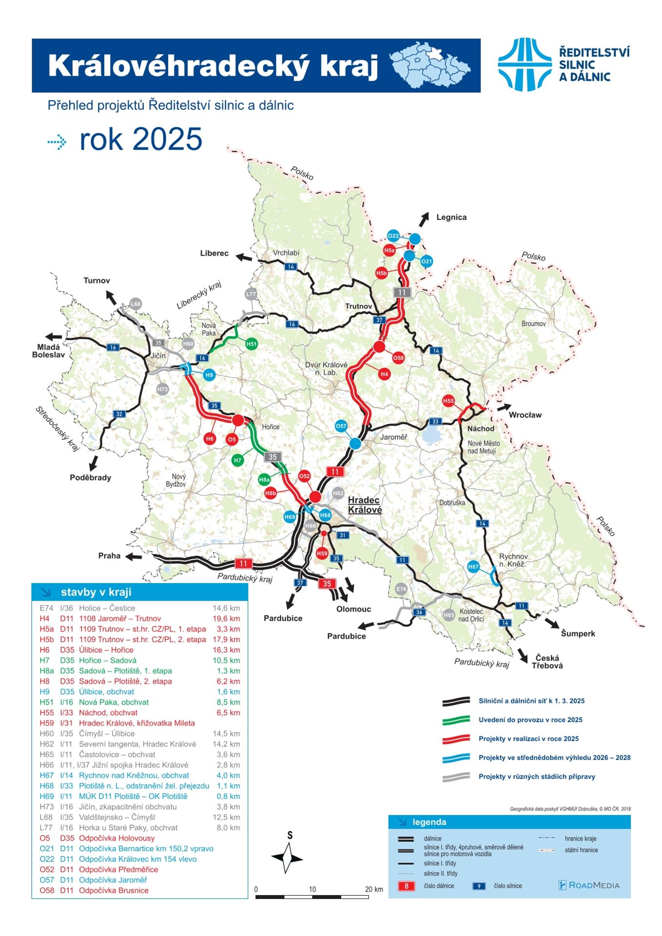 Královéhradecký kraj - mapa výstavby - Mapy oprav a výstavby (13/26)