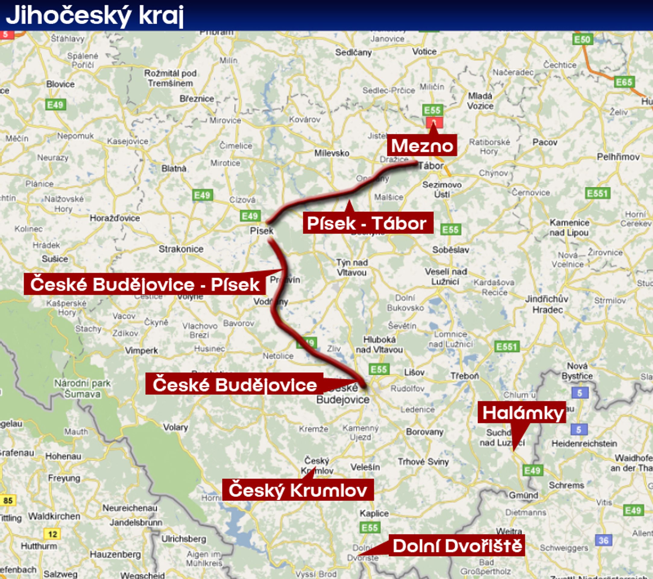 Místa dopravních kontrol - Jihočeský kraj - GALERIE: Kde se mohou objevit dopravní kontroly? KRAJE (2/9)