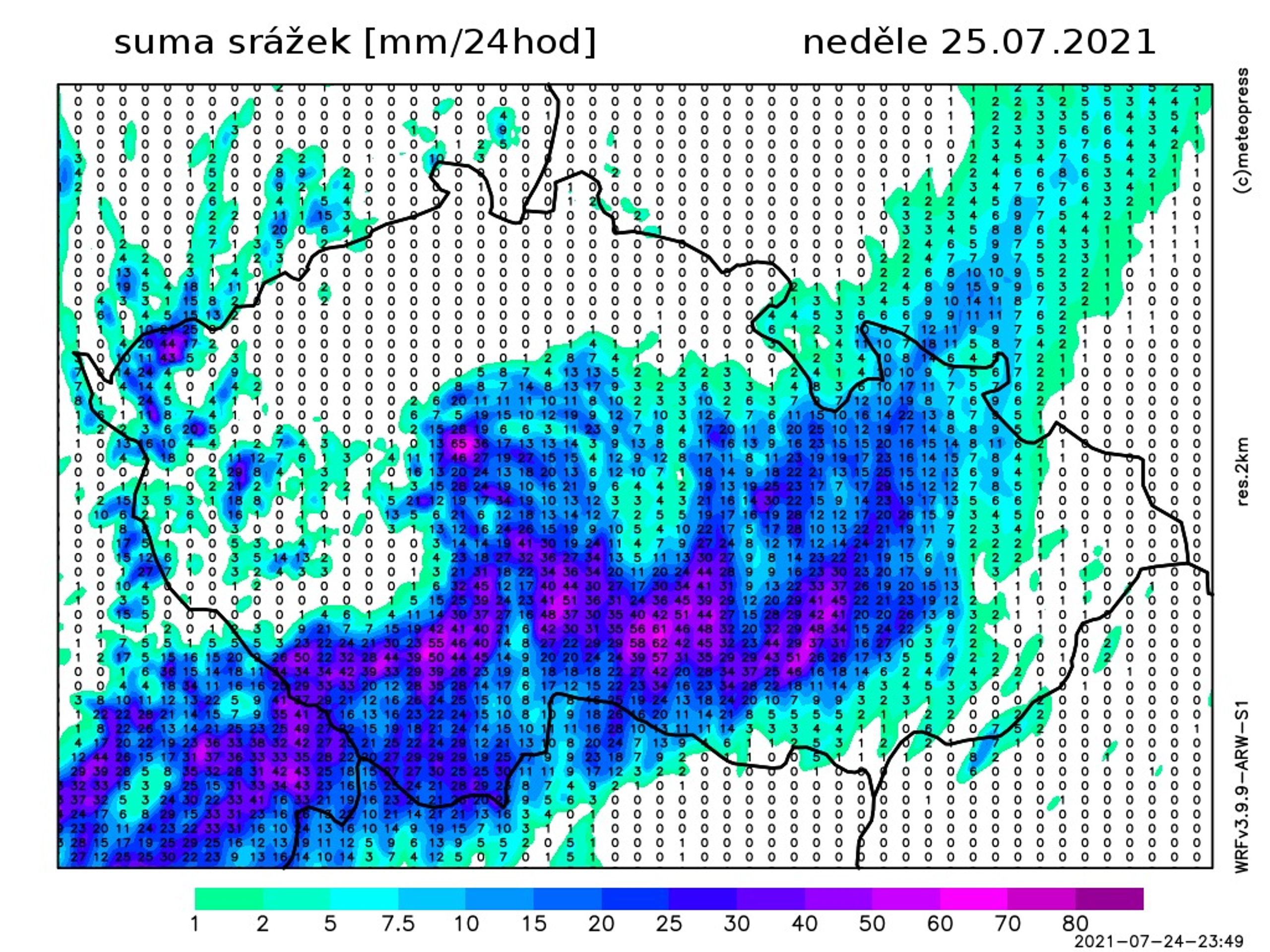 Mapa počasí - 1 - GALERIE: Počasí v Česku (3/3)