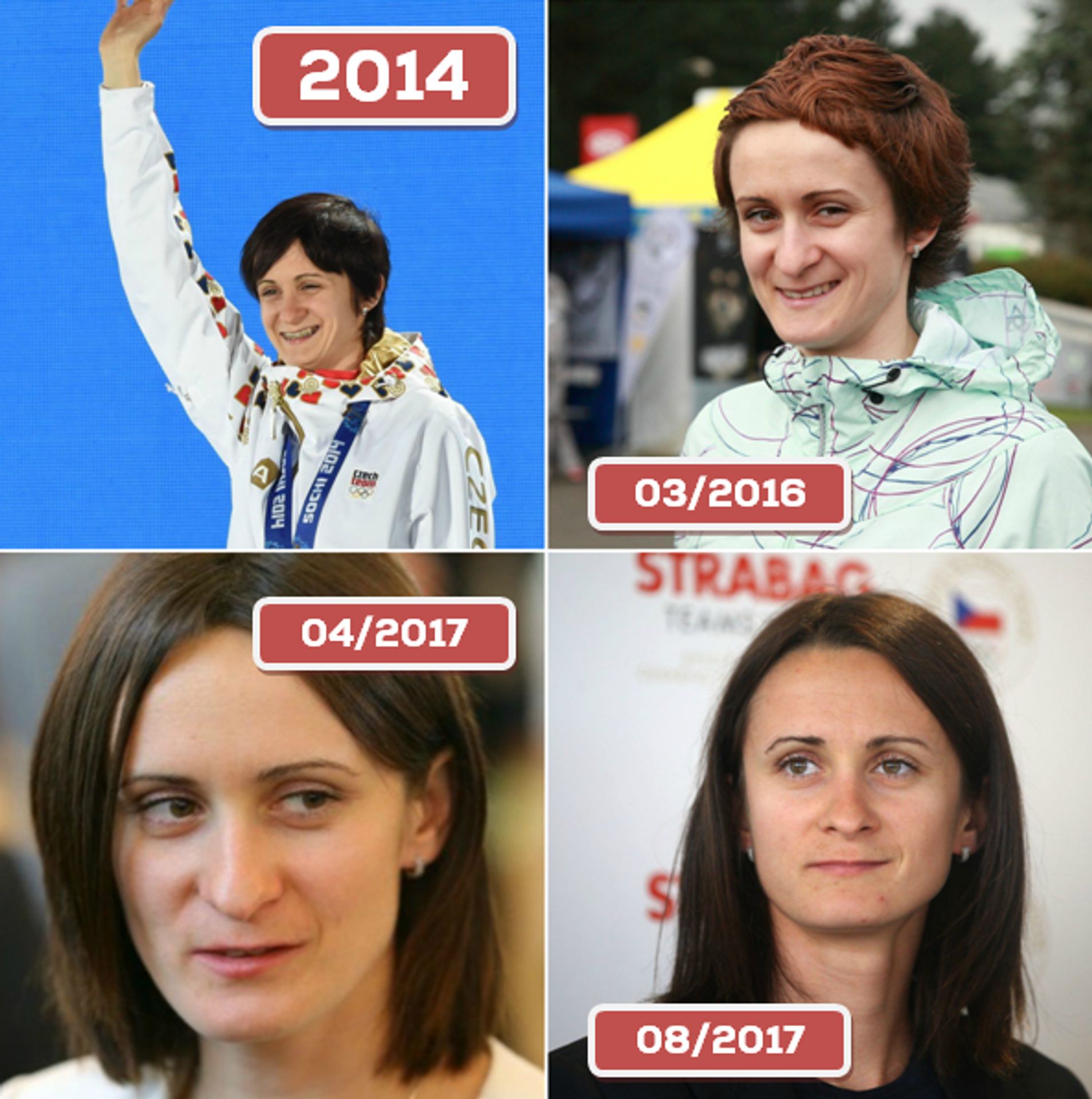 Jak šel čas s Martinou Sáblíkovou - GALERIE: Změna image Martiny Sáblíkové (1/14)