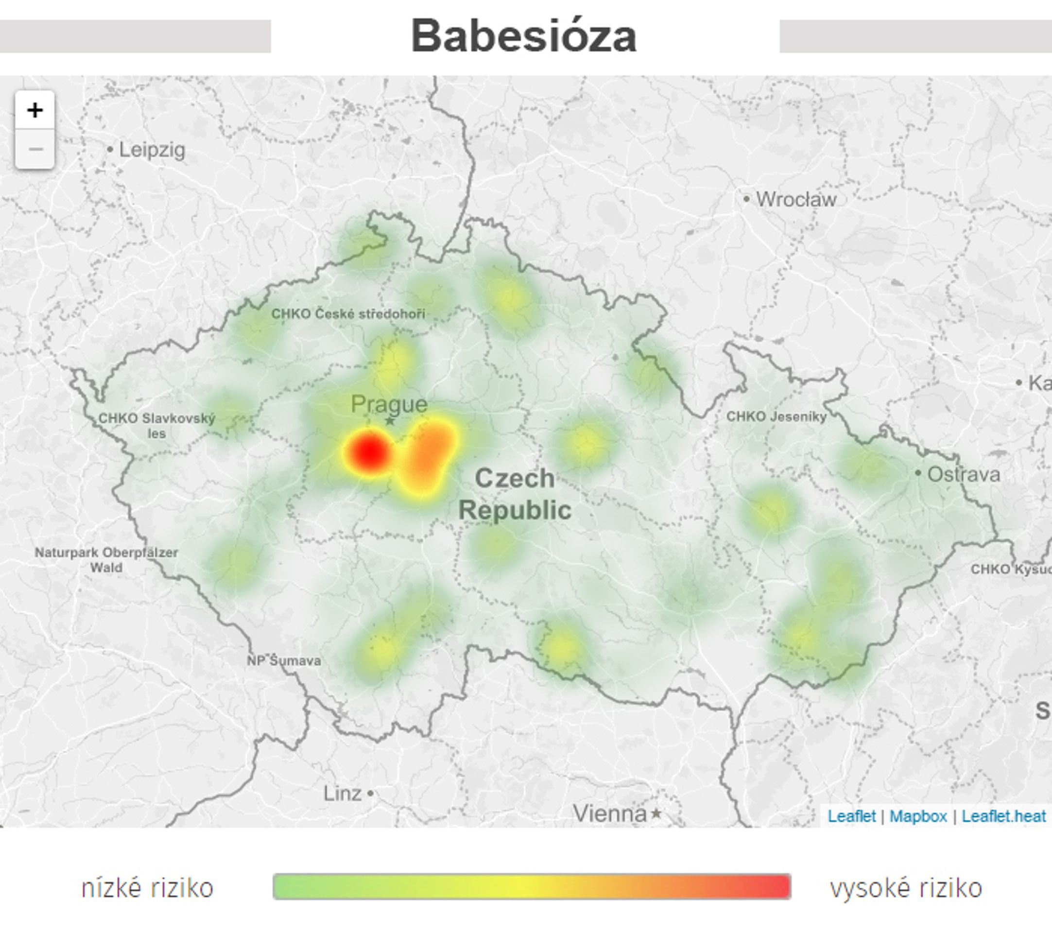 Mapa aktivity klíšťat na území České republiky - Babesióza - GALERIE: Mapa aktivity klíšťat na území České republiky (7/7)