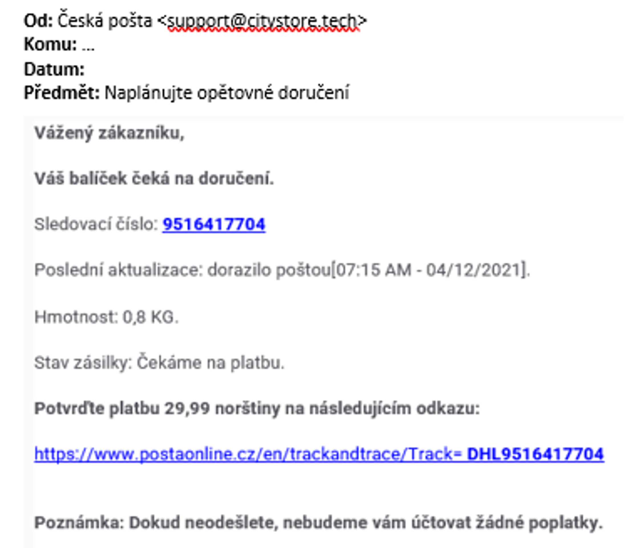10-12-c - Falešné e-maily vydávající se za Českou Poštu (9/14)