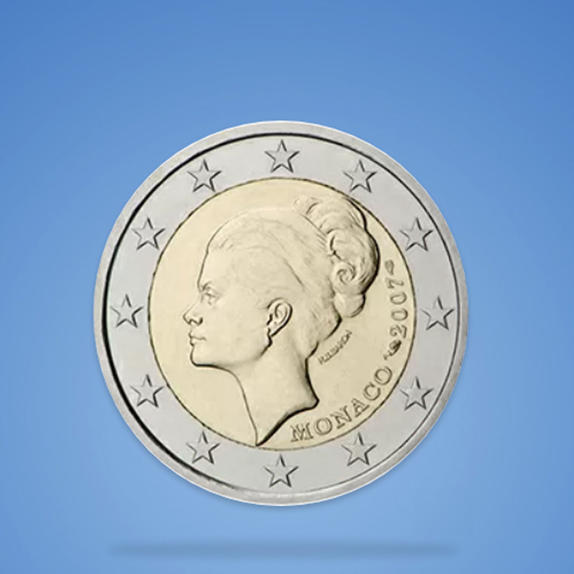 2 € Monako – mince z roku 2007 - Vzácné mince (3/4)