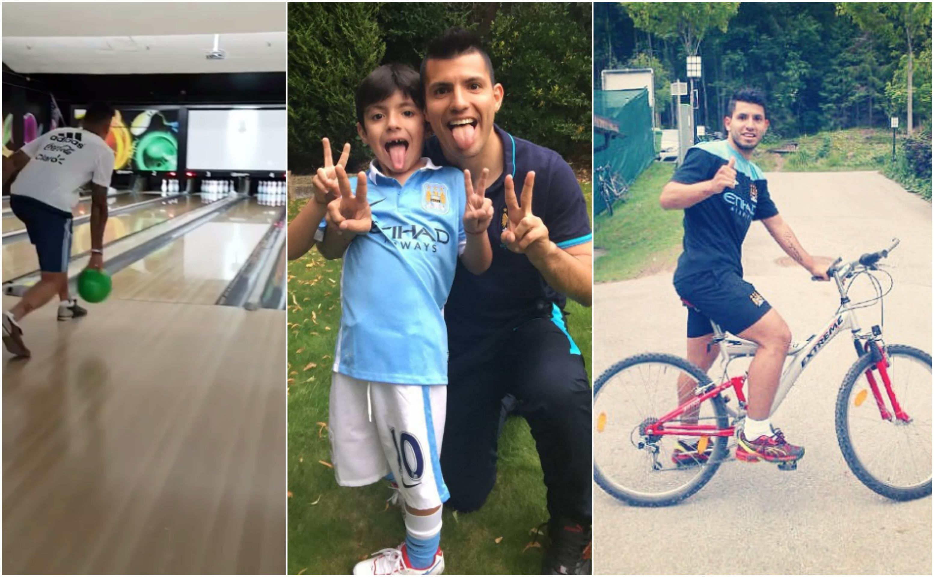 Sergio Agüero nedá dopustit na svého syna a miluje sport - GALERIE: Rodina, cestování i zpěv ! Co baví největší hvězdy Premier League? (7/9)