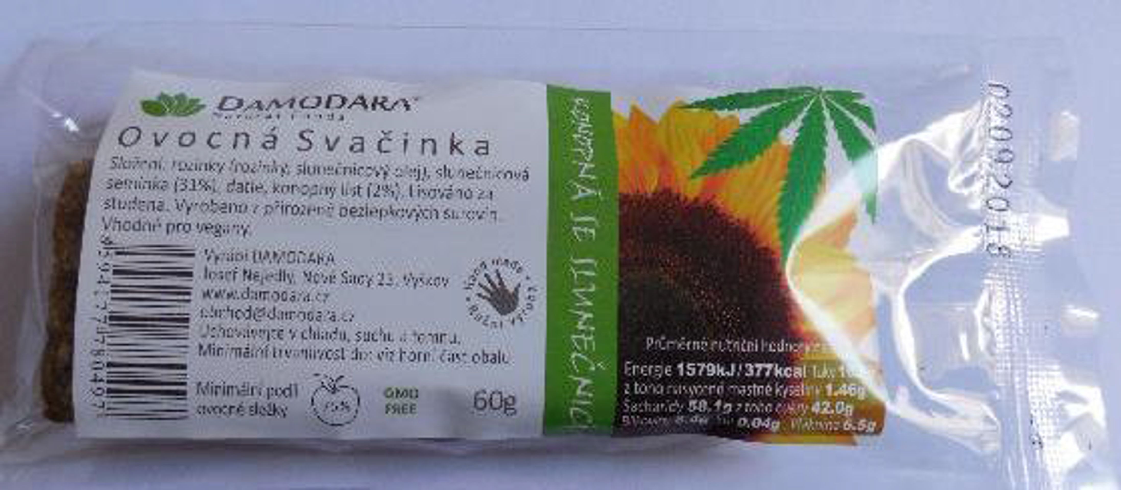 Nebezpečné potraviny - Ovocná svačinka Konopná se slunečnicí á 60 g (Josef Nejedlý) - GALERIE: Nebezpečné potraviny o prázdninách (36/40)
