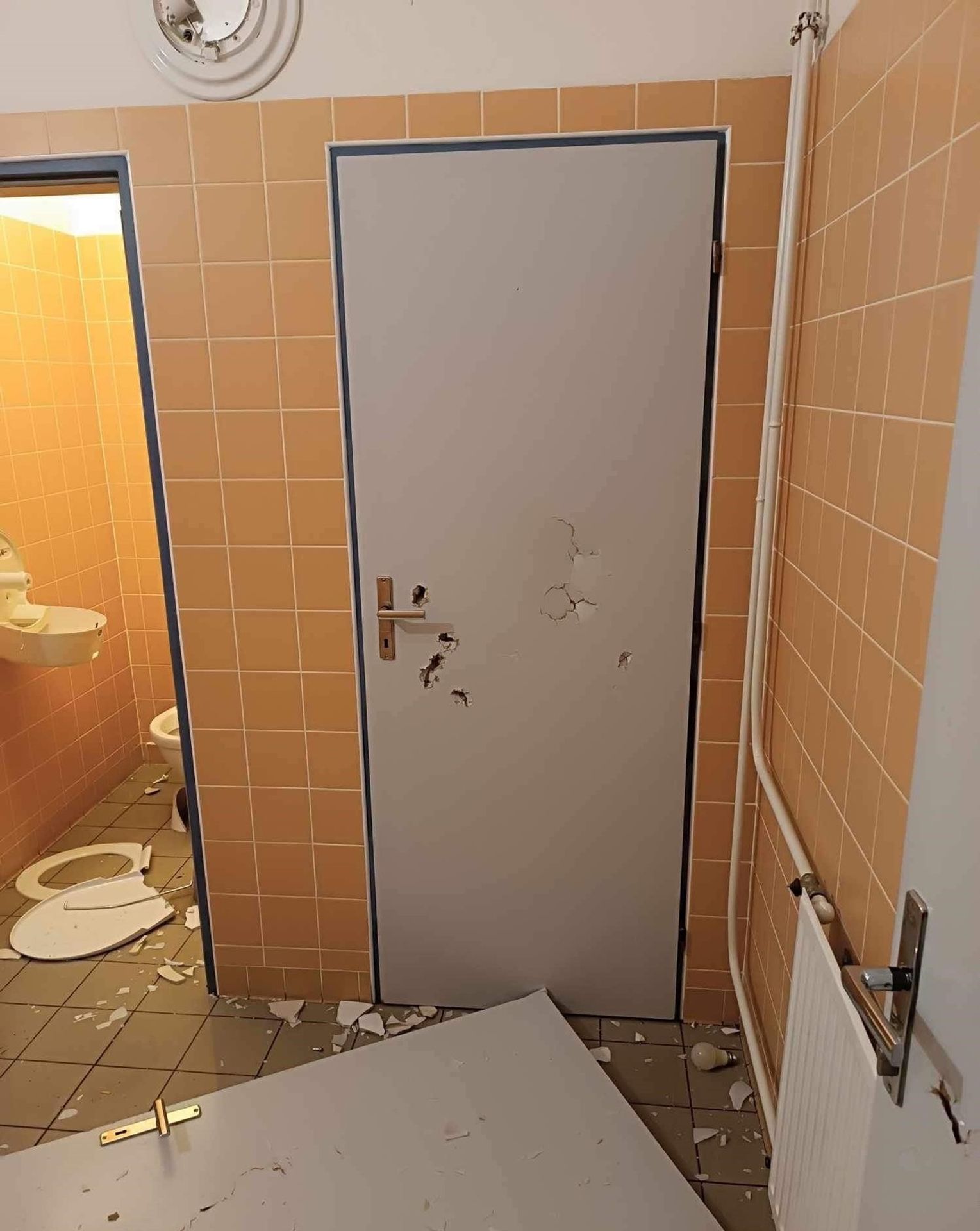 Pacient poškodil vybavení pánských toalet (3) - Pacient poškodil vybavení pánských toalet (3/6)