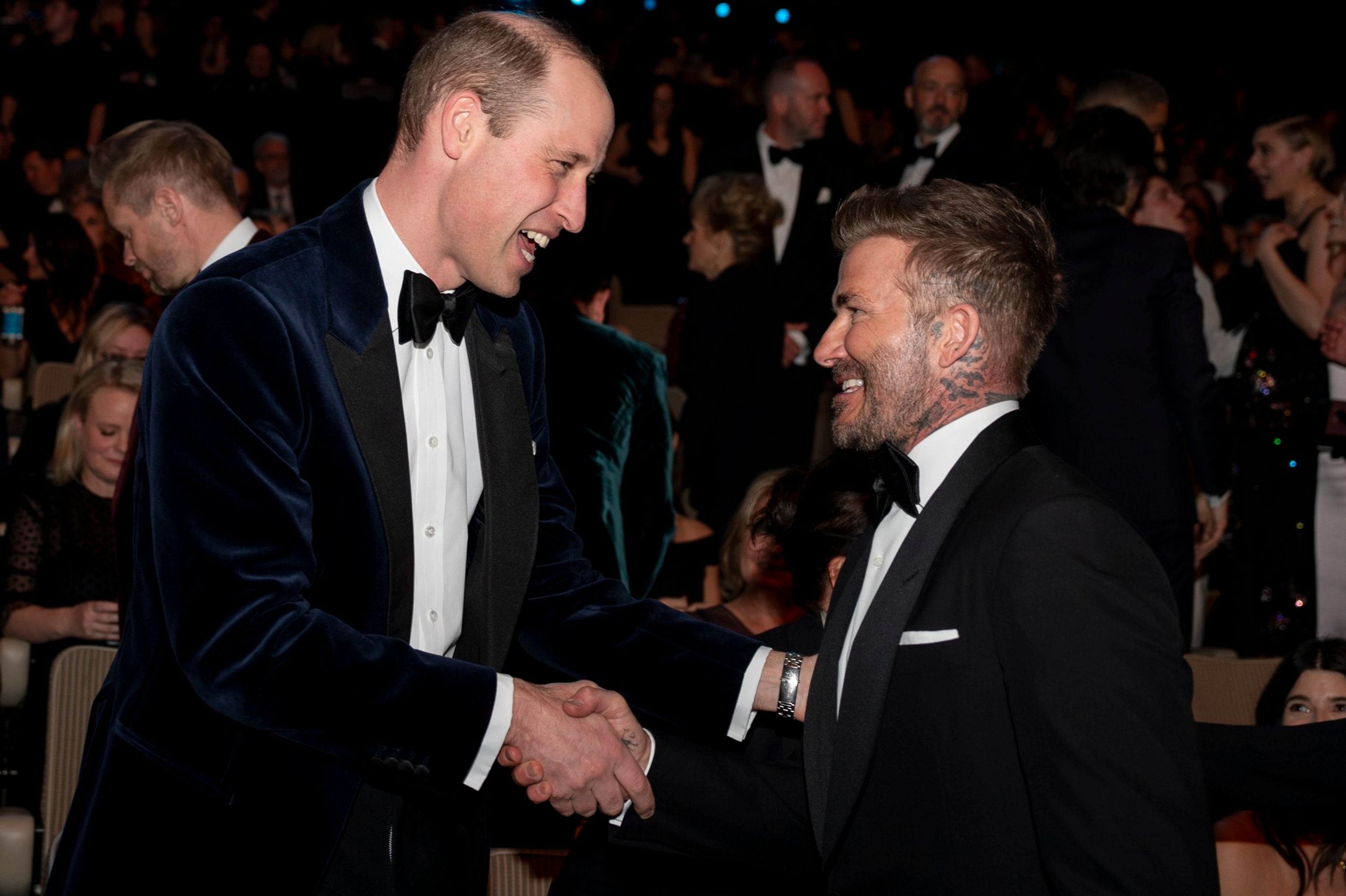 Princ William a David Beckham na BAFTA Film Awards v Londýně, 18. 2. 2024 - Princ William (10/33)