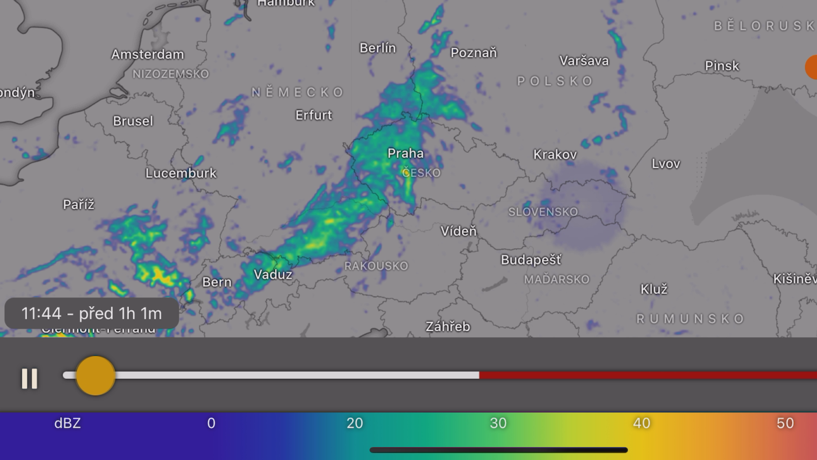 Úkaz na meteorologickém radaru – 8 - Úkaz na meteorologickém radaru (9/10)