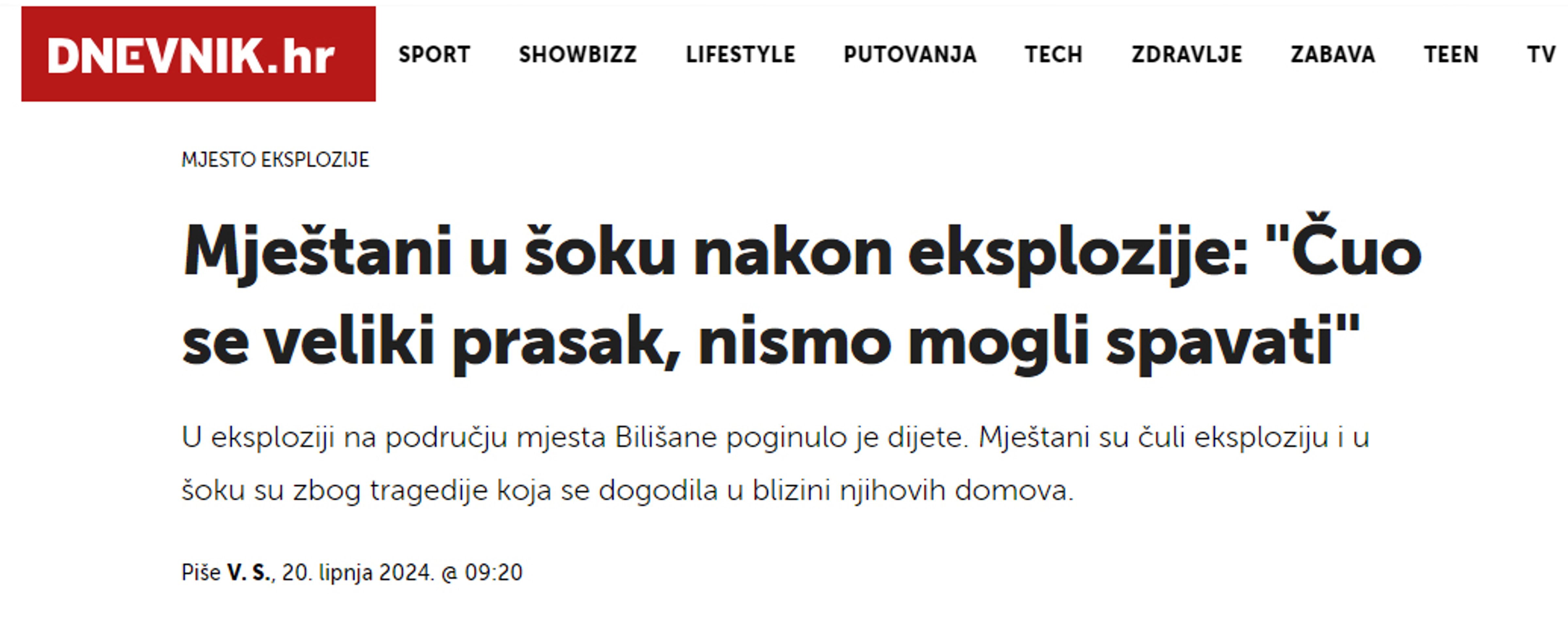 Výbuch v Chorvatsku - Reprofo Dnevnik.hr - Výbuch v Chorvatsku (3/5)