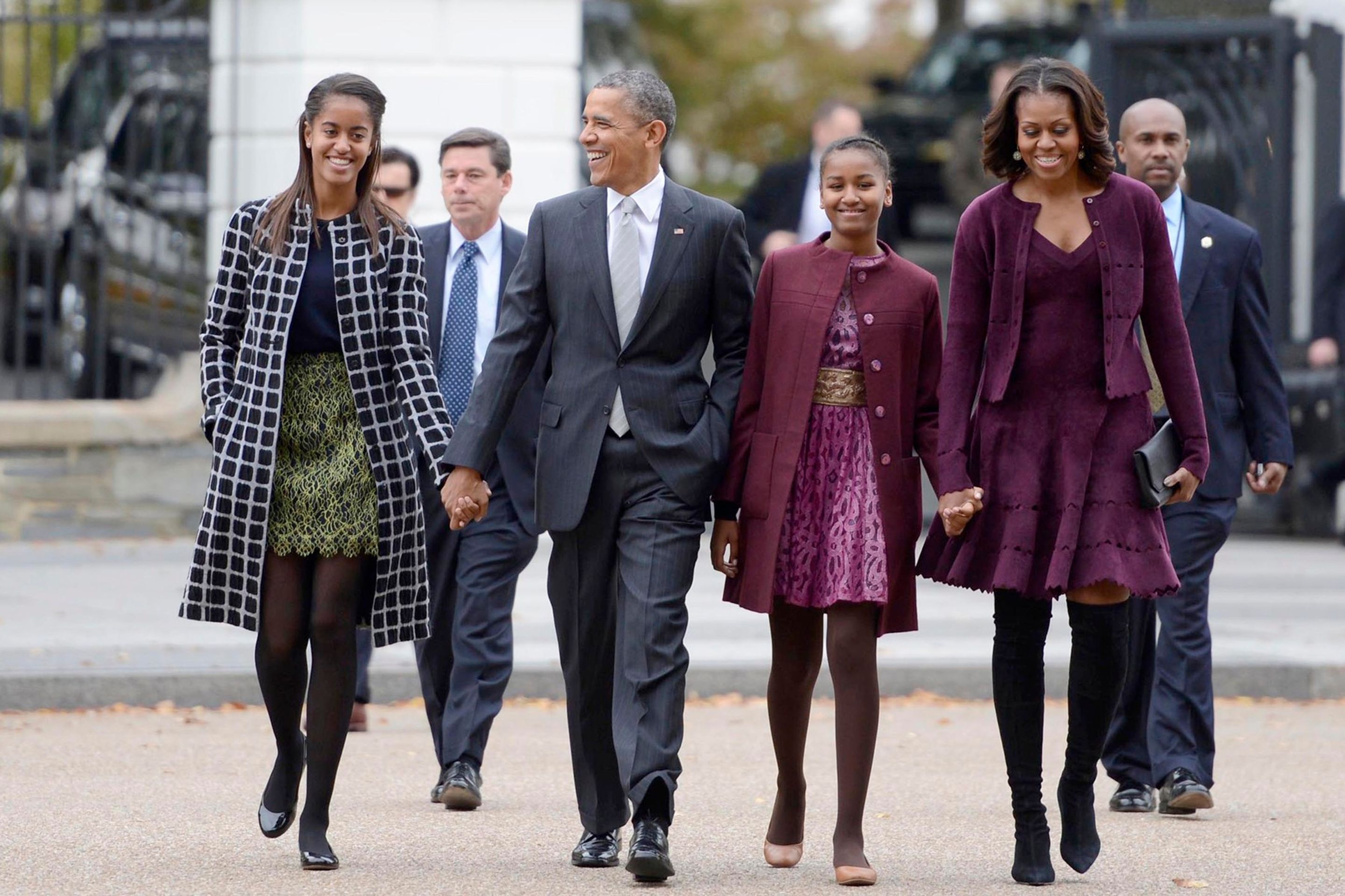 Obamovi s dcerami, 27. 10. 2013 - Michelle a Barack Obamovi (1/7)