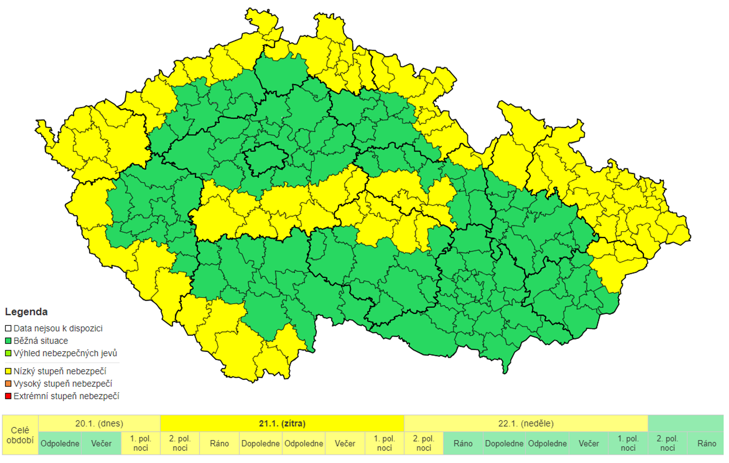 Výstraha ČHMÚ - Výstraha před sněhem (2/3)
