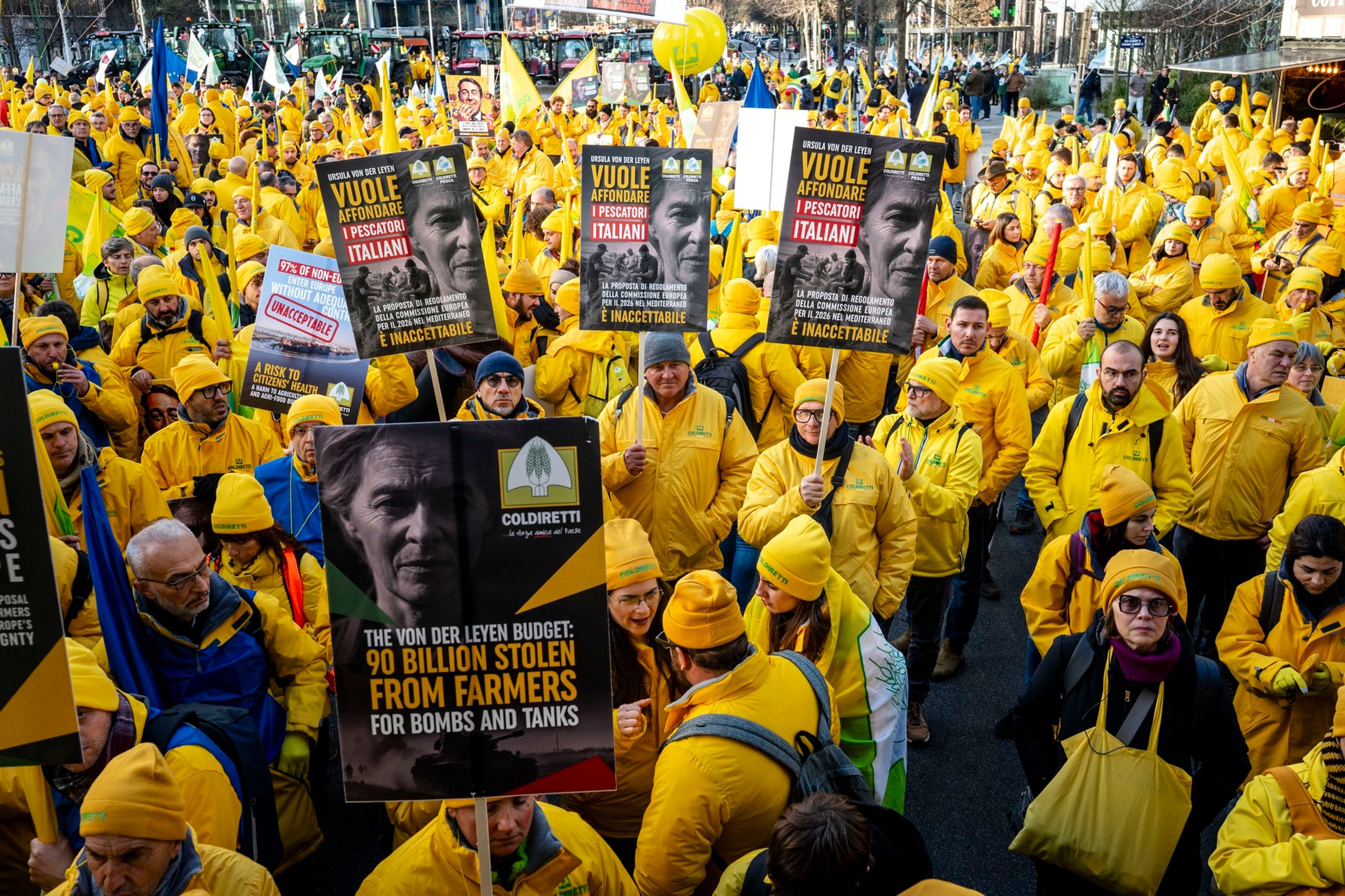 Protesty zemědělců v Bruselu - Protesty zemědělců v Bruselu (1/15)