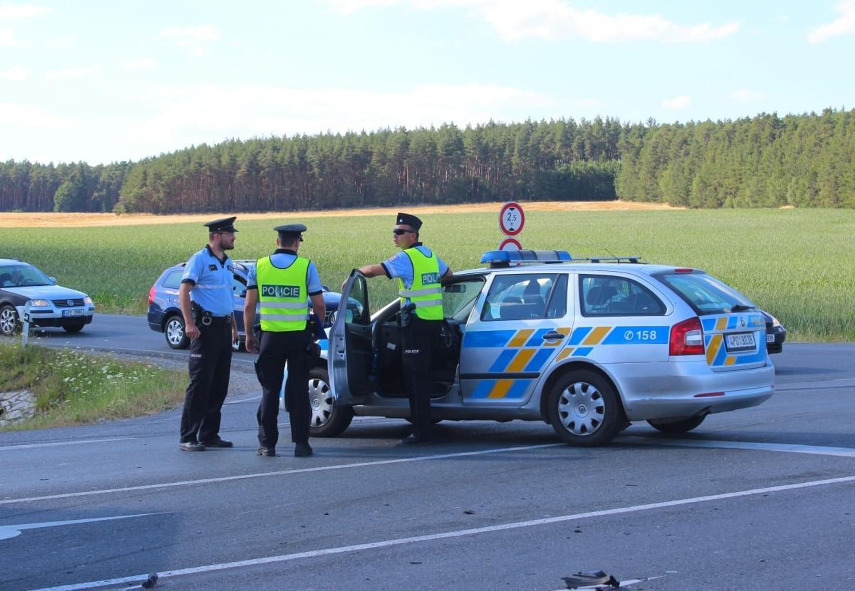 Srážka autobusu s autem na Plzeňsku - 4 - GALERIE: Nehoda autobusu s autem na Plzeňsku (9/12)