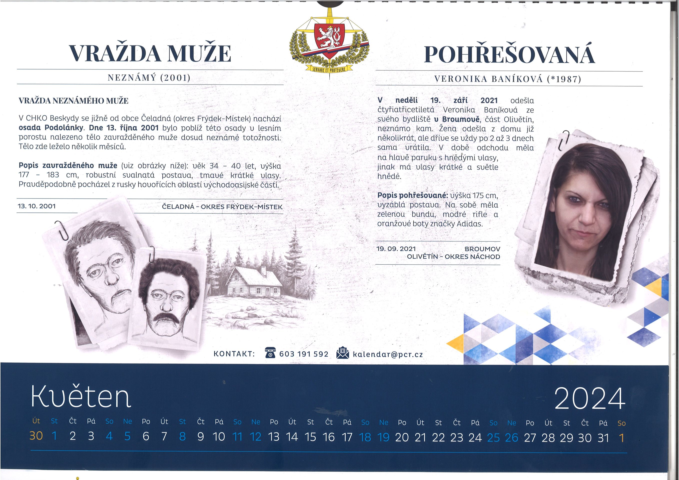 Kalendář hledaných, květen - Kalendář nevyřešených případů (5/12)